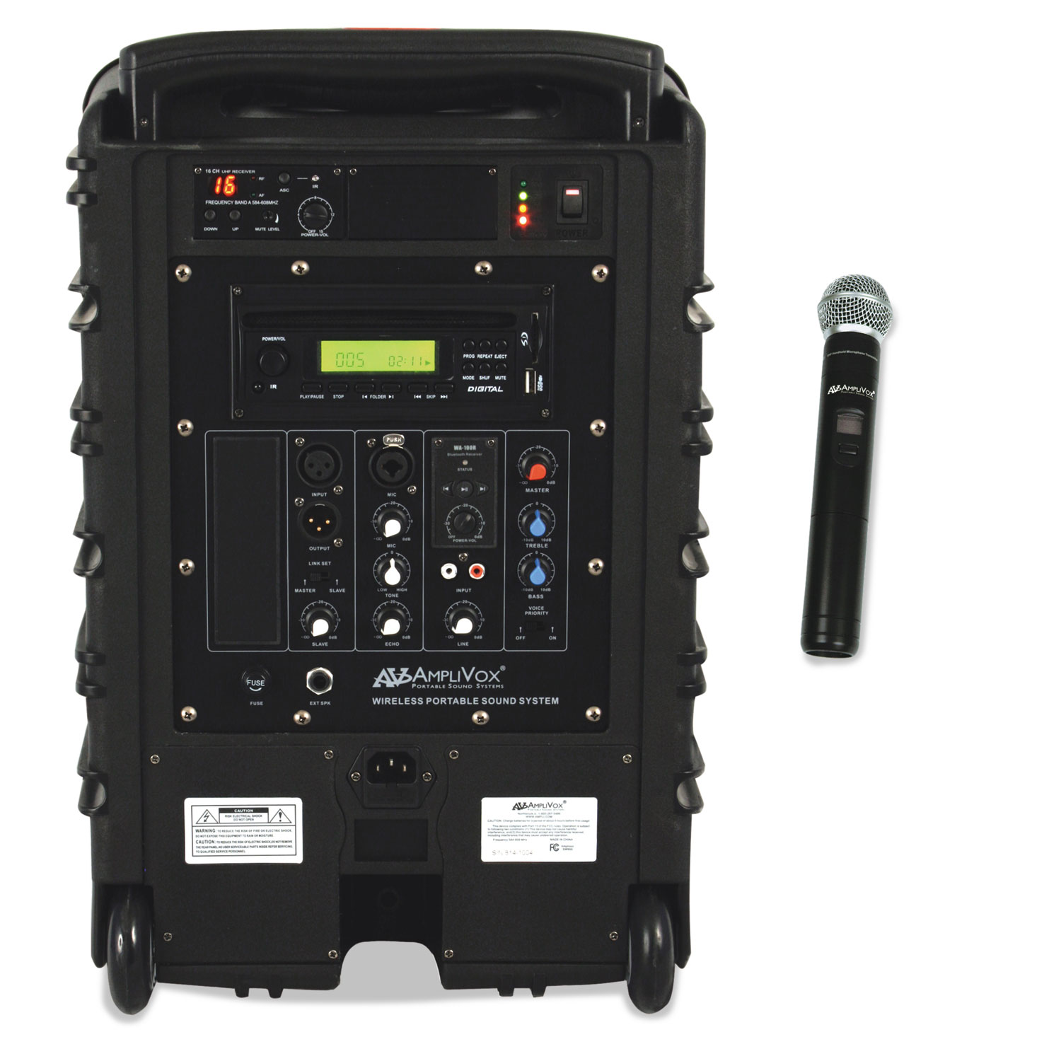  AmpliVox SW800 Titan Wireless Portable PA System, 100W Amp (APLSW800) 