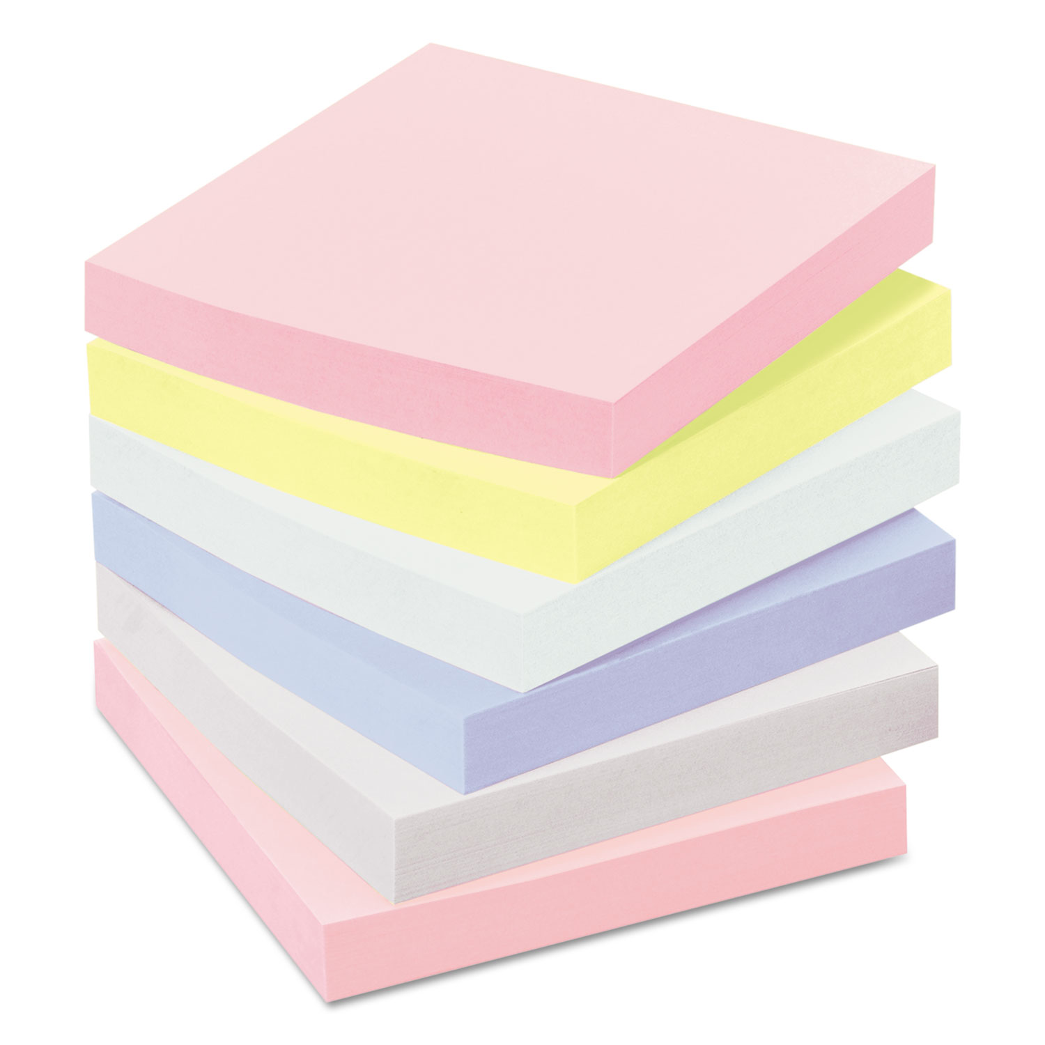 Recycled Pop-up Notes, 3 x 3, Assorted Helsinki Colors, 100-Sheet, 12/Pack