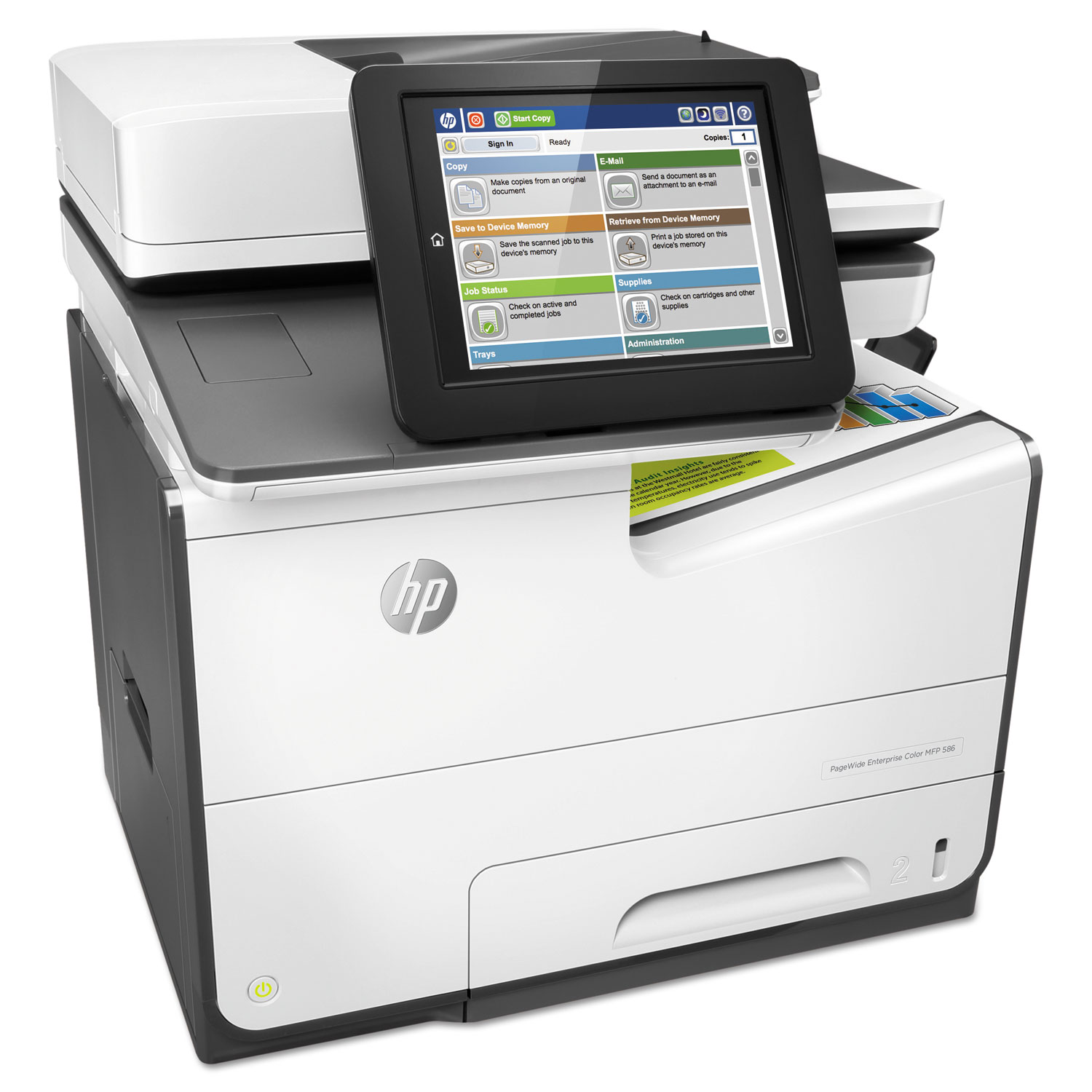 HP G1W39A#BGJ PageWide Enterprise Color MFP 586dn, Copy/Print/Scan (HEWG1W39A) 
