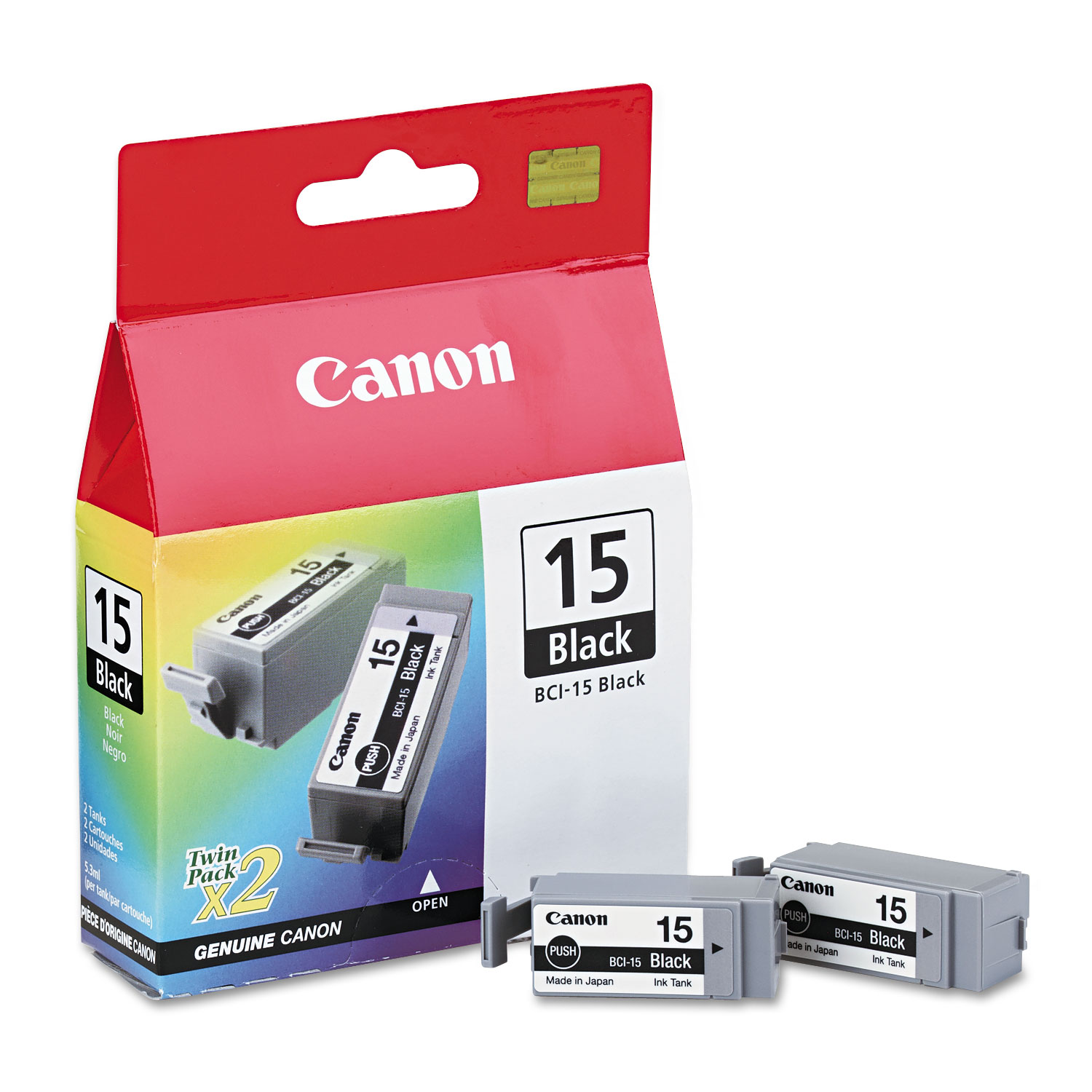  Canon 8190A003 BCI15BK (BCI-15) Ink, 130 Page-Yield, Black (CNMBCI15BK) 