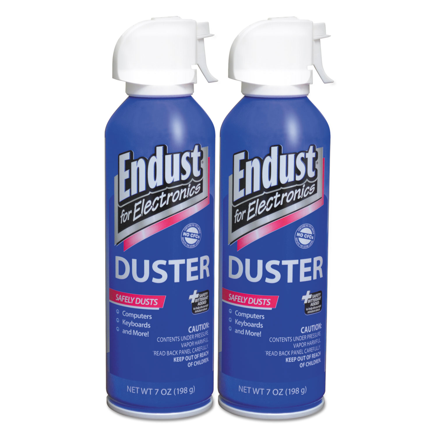 Compressed Air Duster, 7 oz, 2/Pk