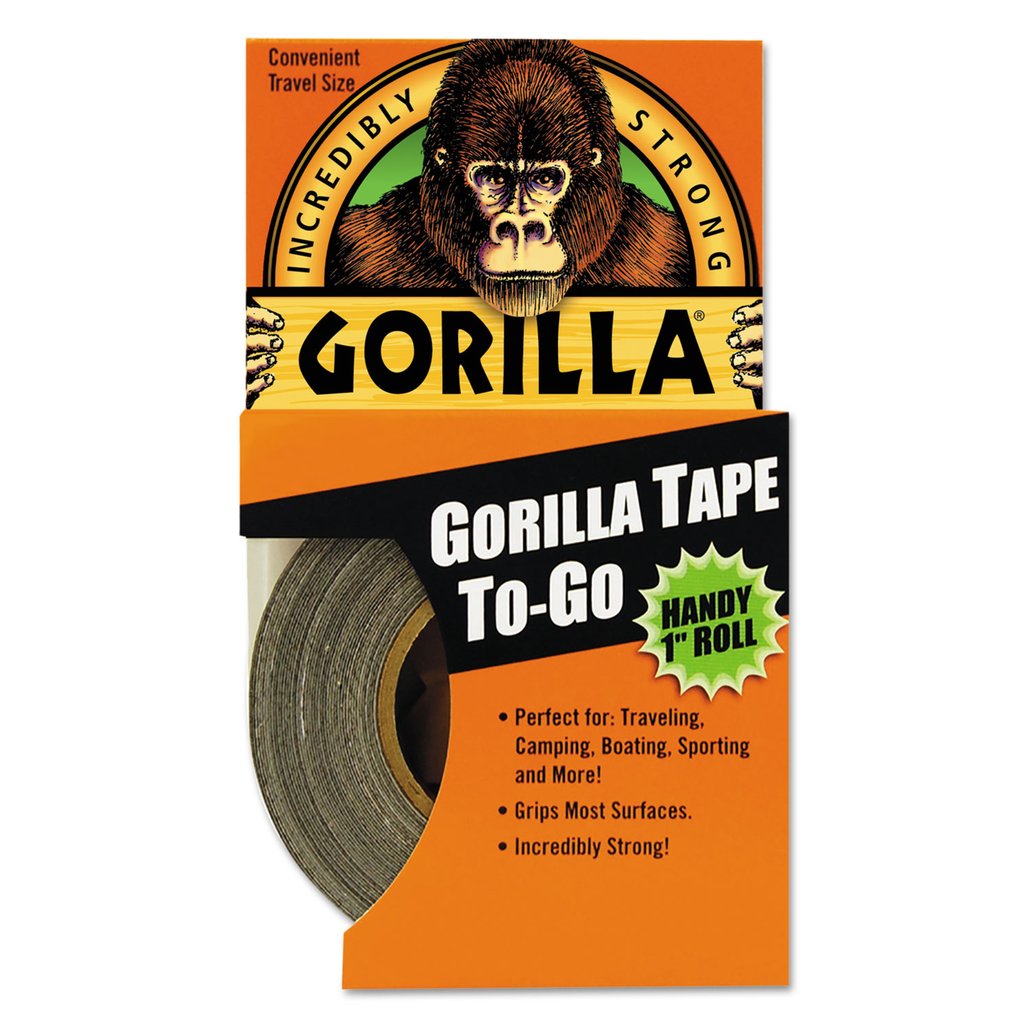 Gorilla Tape, Extra-Thick, All-Weather Duct Tape, 1 x 10yds, 1 1/2 Core, Black
