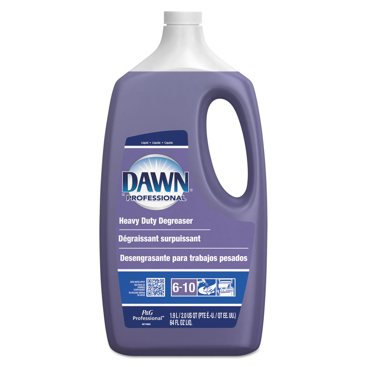  Dawn Professional 04853 Heavy-Duty Degreaser, Pine Scent, 2 qt Bottle, 5 Bottles/Carton (PGC04853) 