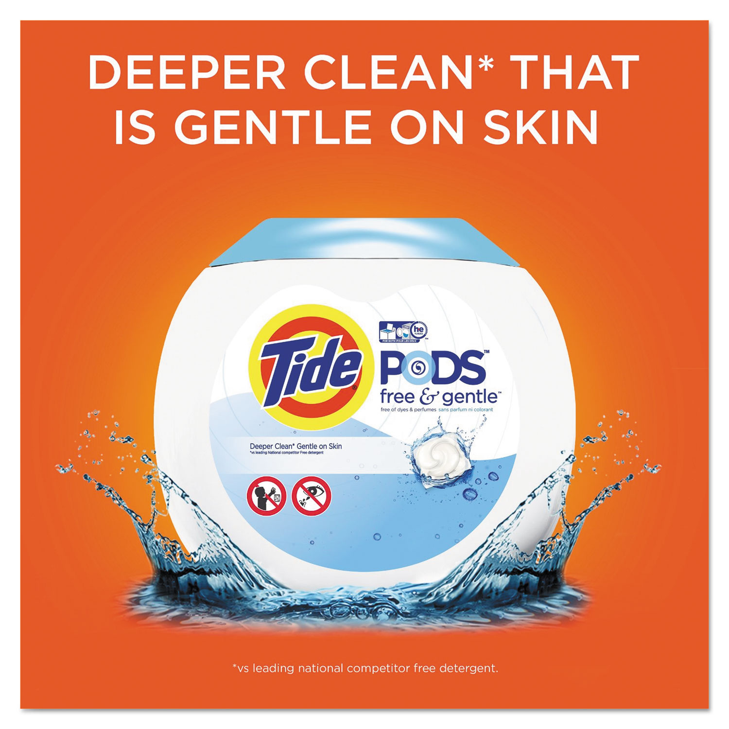 Free & Gentle Laundry Detergent, Pods, 72/Pack, 4/Carton