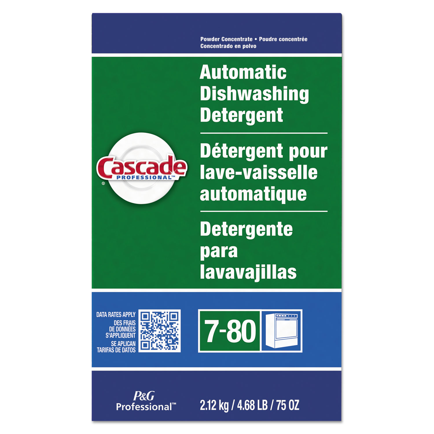  Cascade 59535 Automatic Dishwasher Powder, Fresh Scent, 75 oz Box (PGC59535CT) 
