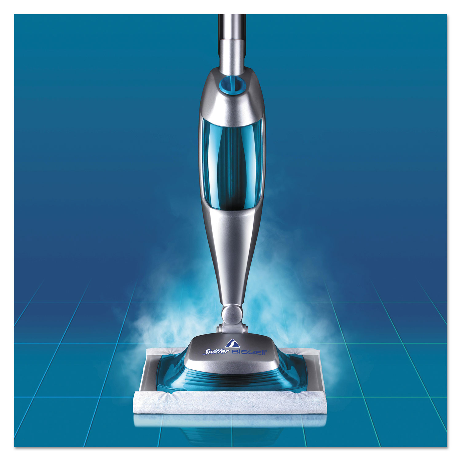 Bissell SteamBoost Mop, 10 Wide Head, 48 Handle, Blue