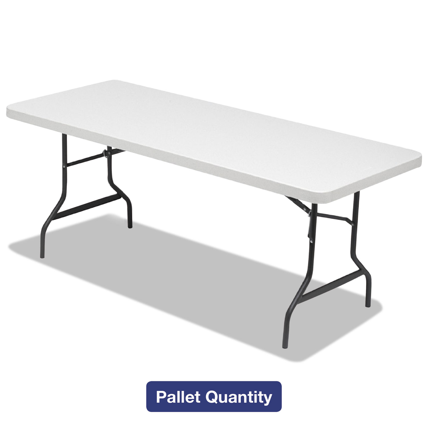  Alera 65620 Folding Table, 72w x 30d x 29h, Platinum/Charcoal, 15/Pallet (ALE65620) 