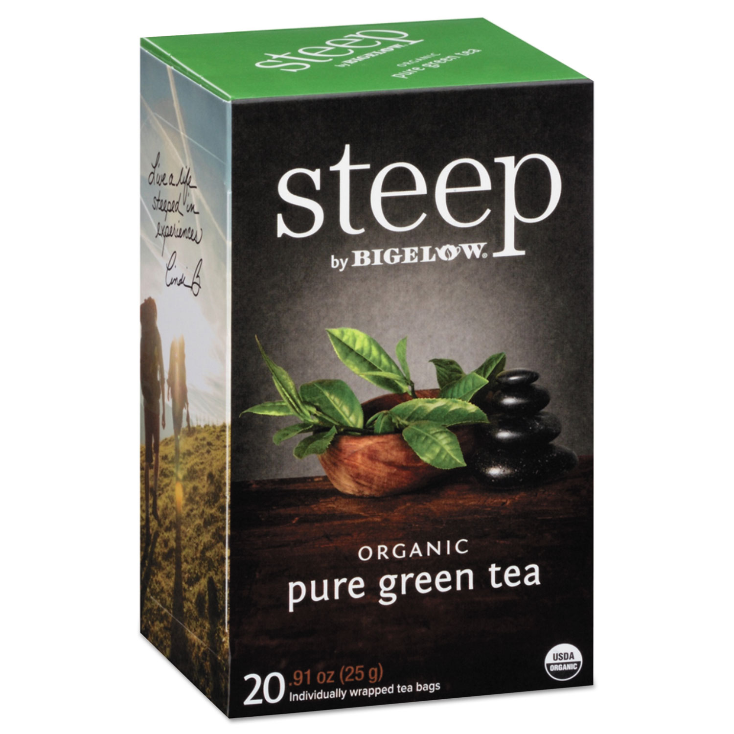  Bigelow RCB17703 steep Tea, Pure Green, 0.91 oz Tea Bag, 20/Box (BTC17703) 