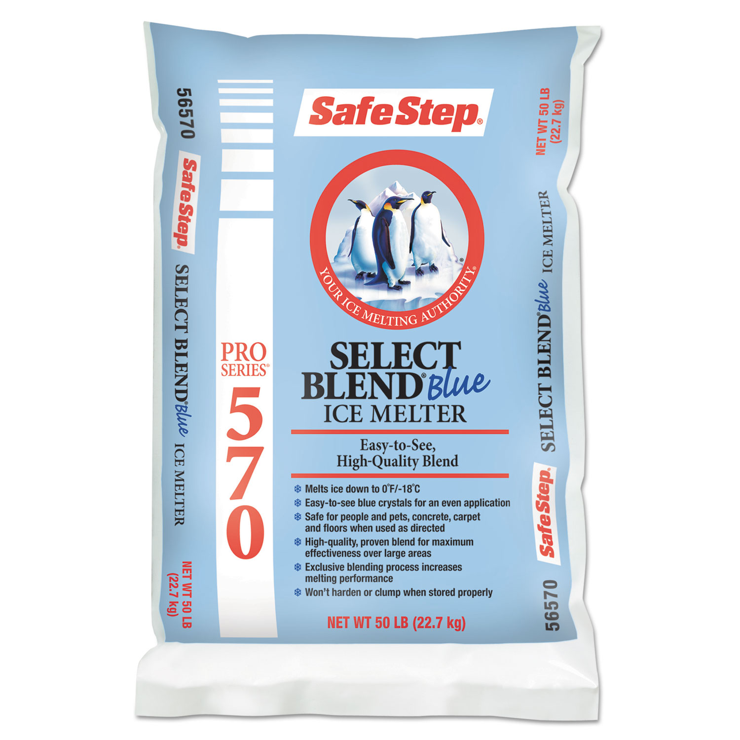 Pro Series 570 Select Blend Blue Ice Melt, 50lb Bag, 49/Carton