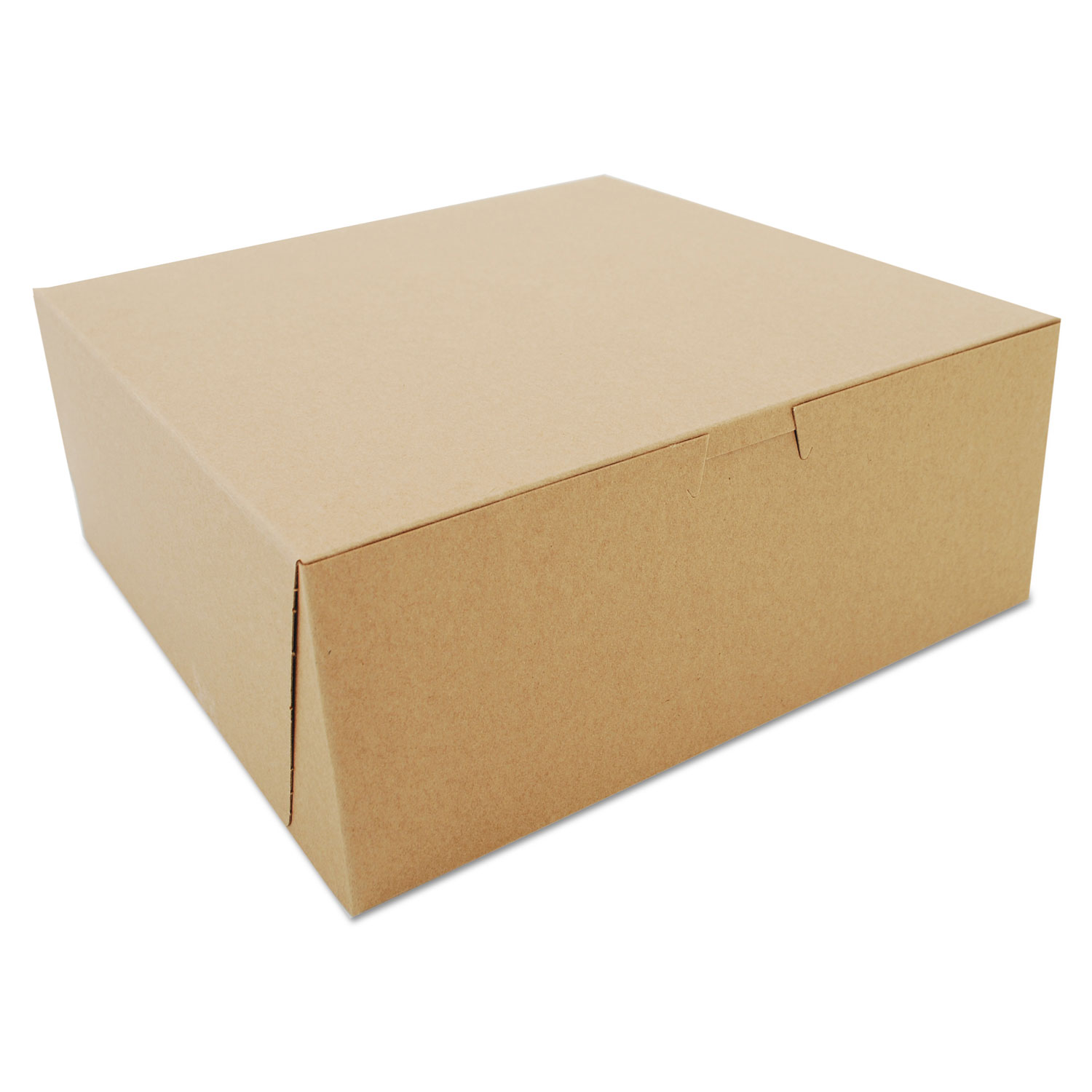 Bakery Boxes, Kraft, Paperboard, 10 x 10 x 4, 100/Bundle
