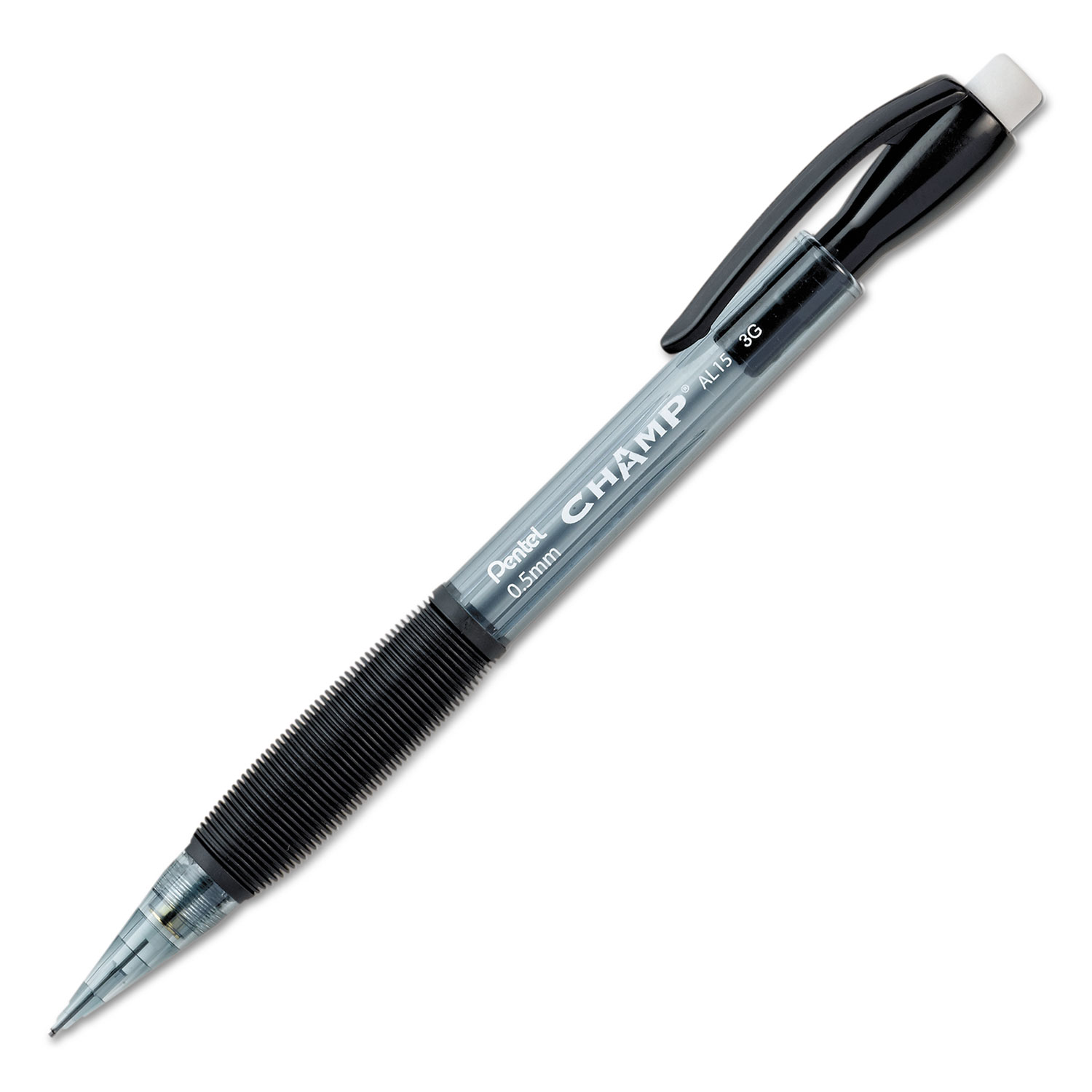 Champ Mechanical Pencil, 0.5 mm,Translucent Black Barrel, 24/Pack