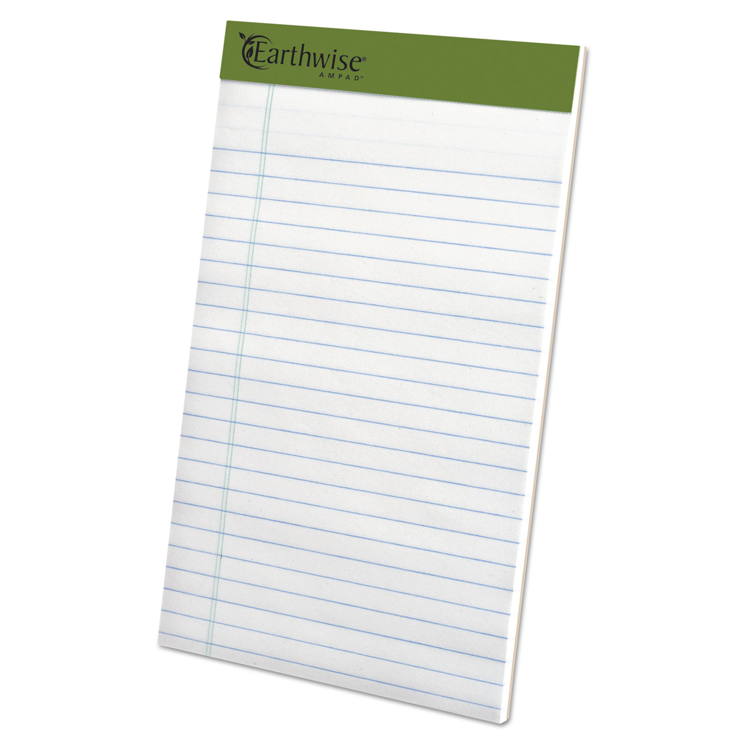  Ampad 40112R Earthwise Recycled Paper Legal Pads, Wide/Legal Rule, 5 x 8, White, 40 Sheets, 6/Pack (TOP40112) 