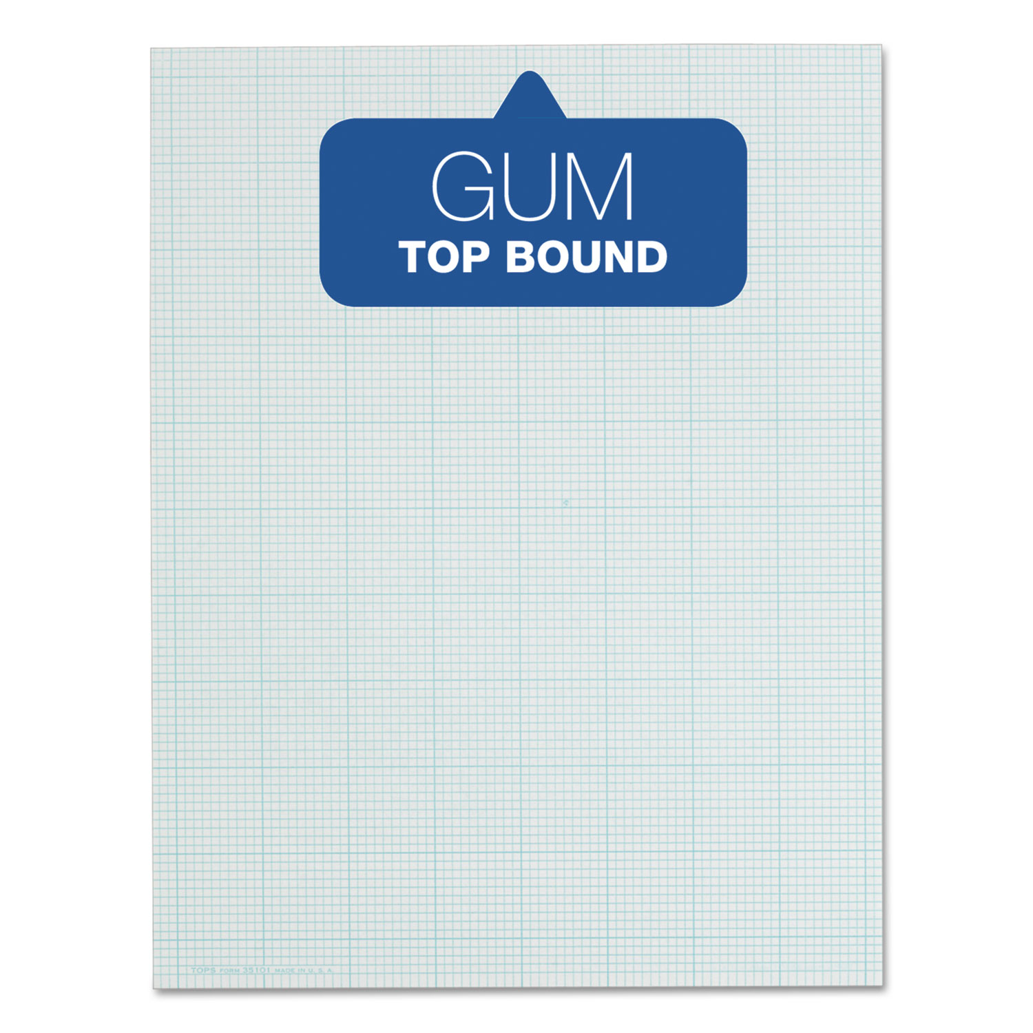 Cross Section Pads w/10 Squares, 8 1/2 x 11, White, 50 Sheets
