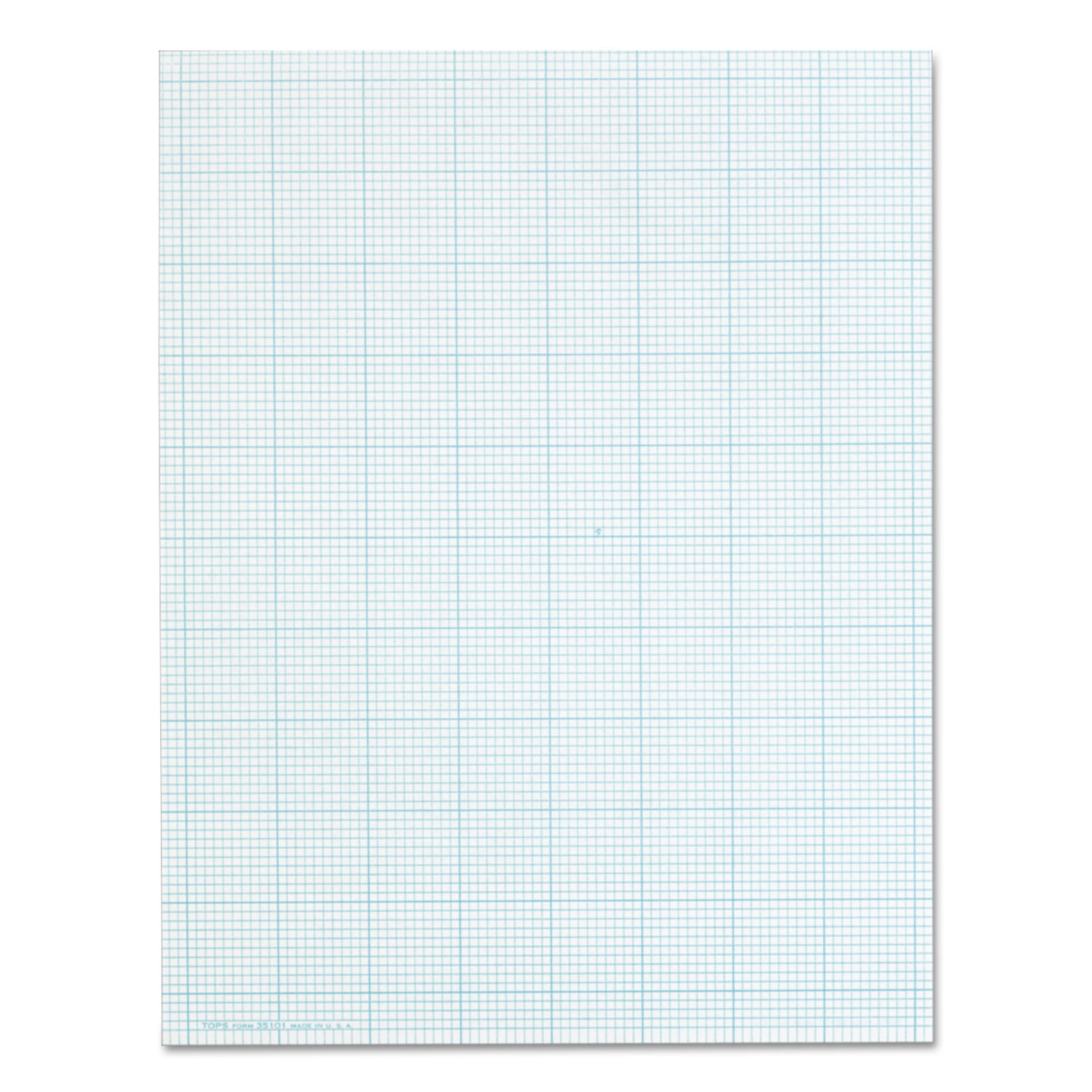  TOPS 35101 Cross Section Pads, 10 sq/in Quadrille Rule, 8.5 x 11, White, 50 Sheets (TOP35101) 