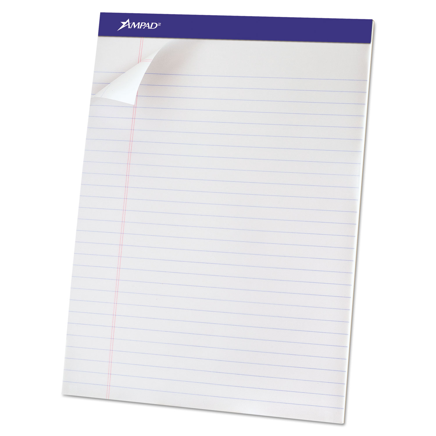 Perforated Writing Pad, 8 1/2 x 11 3/4, White, 50 Sheets, Dozen.