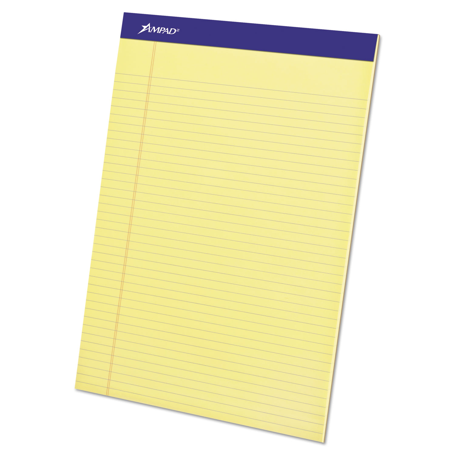  Ampad 20-222 Perforated Writing Pads, Narrow Rule, 8.5 x 11.75, Canary, 50 Sheets, Dozen (TOP20222) 