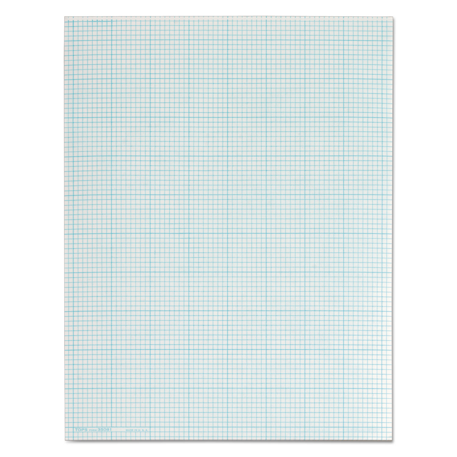  TOPS 35081 Cross Section Pads, 8 sq/in Quadrille Rule, 8.5 x 11, White, 50 Sheets (TOP35081) 