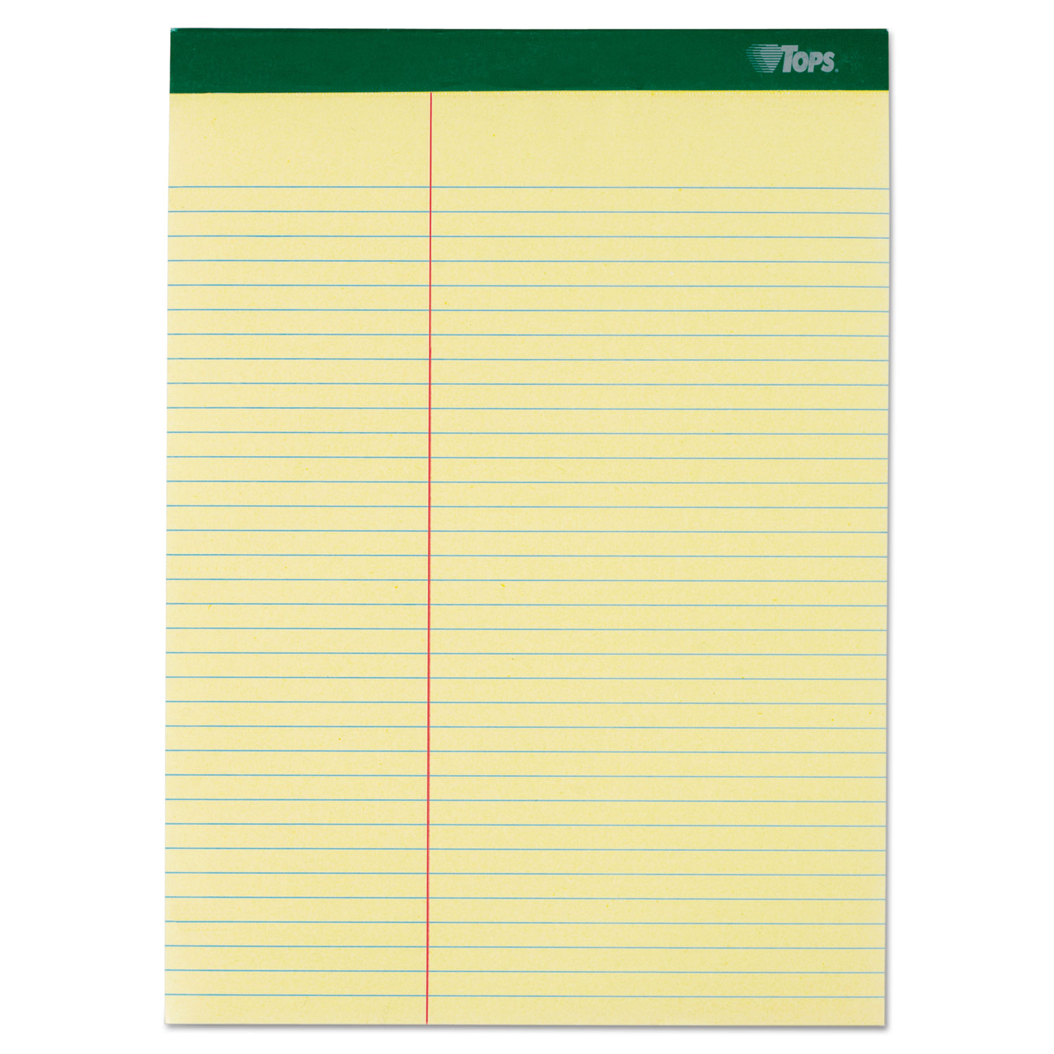  TOPS 63396 Double Docket Ruled Pads, Pitman Rule, 8.5 x 11.75, Canary, 100 Sheets, 6/Pack (TOP63396) 