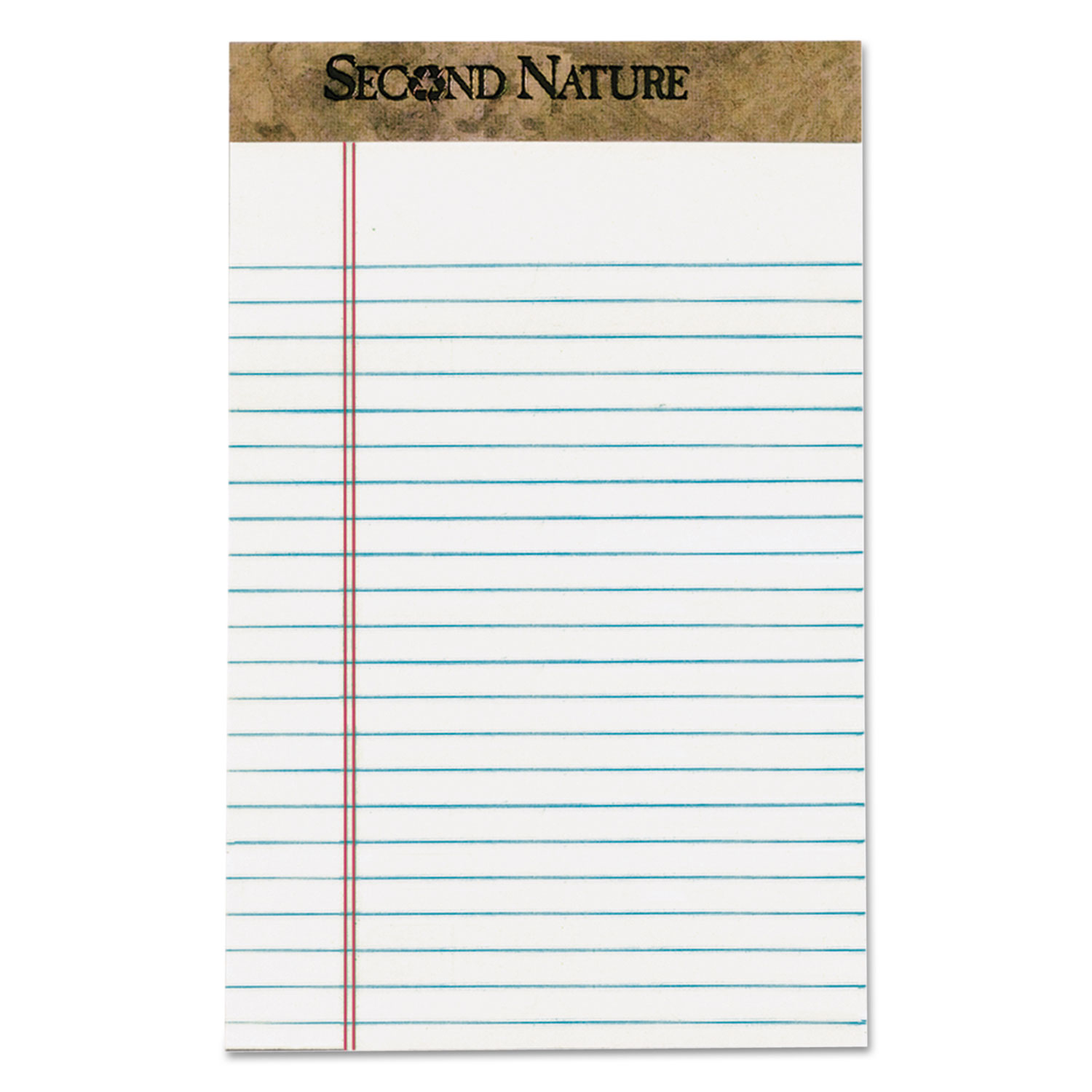 Second Nature Recycled Pads, Lgl Rule/Red Margin, 5 x 8, WE, 50 Sheets, DZ