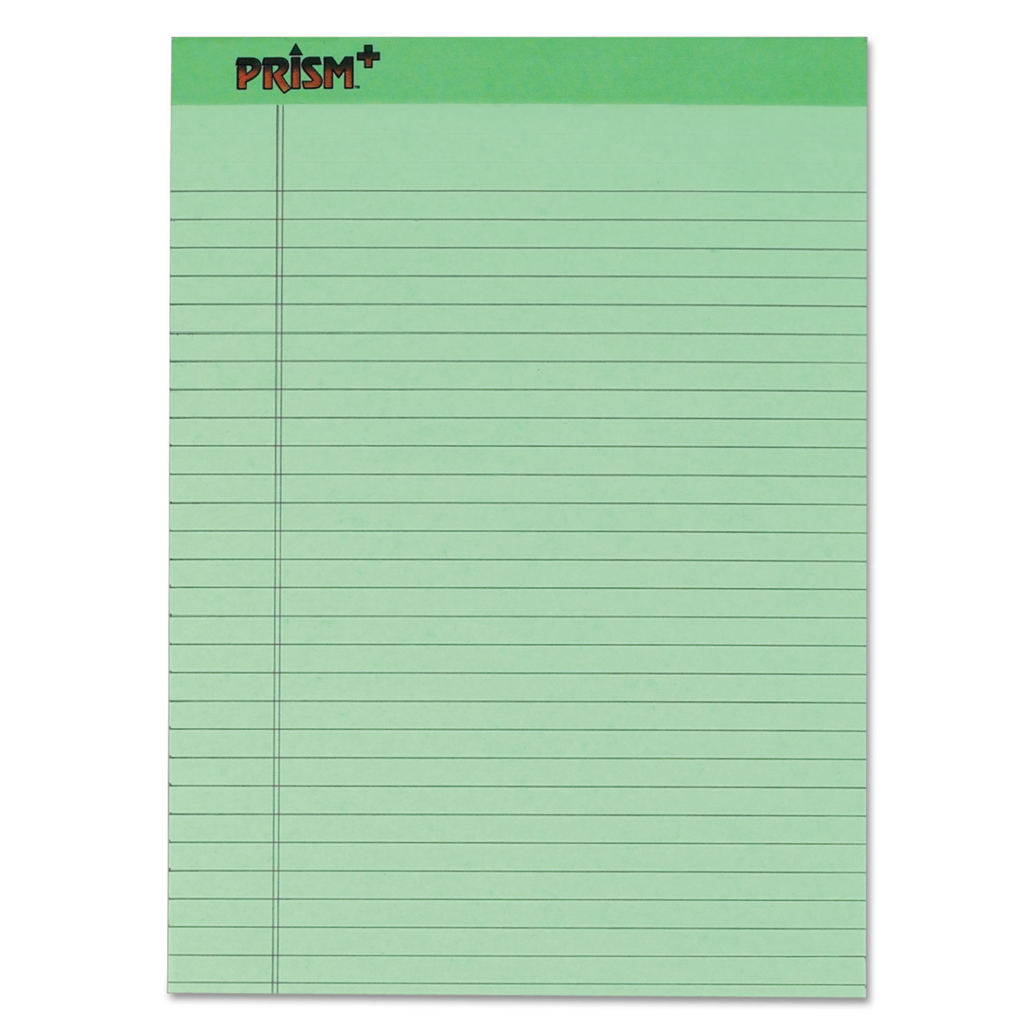  TOPS 63190 Prism + Colored Writing Pad, Wide/Legal Rule, 8.5 x 11.75, Green, 50 Sheets, 12/Pack (TOP63190) 