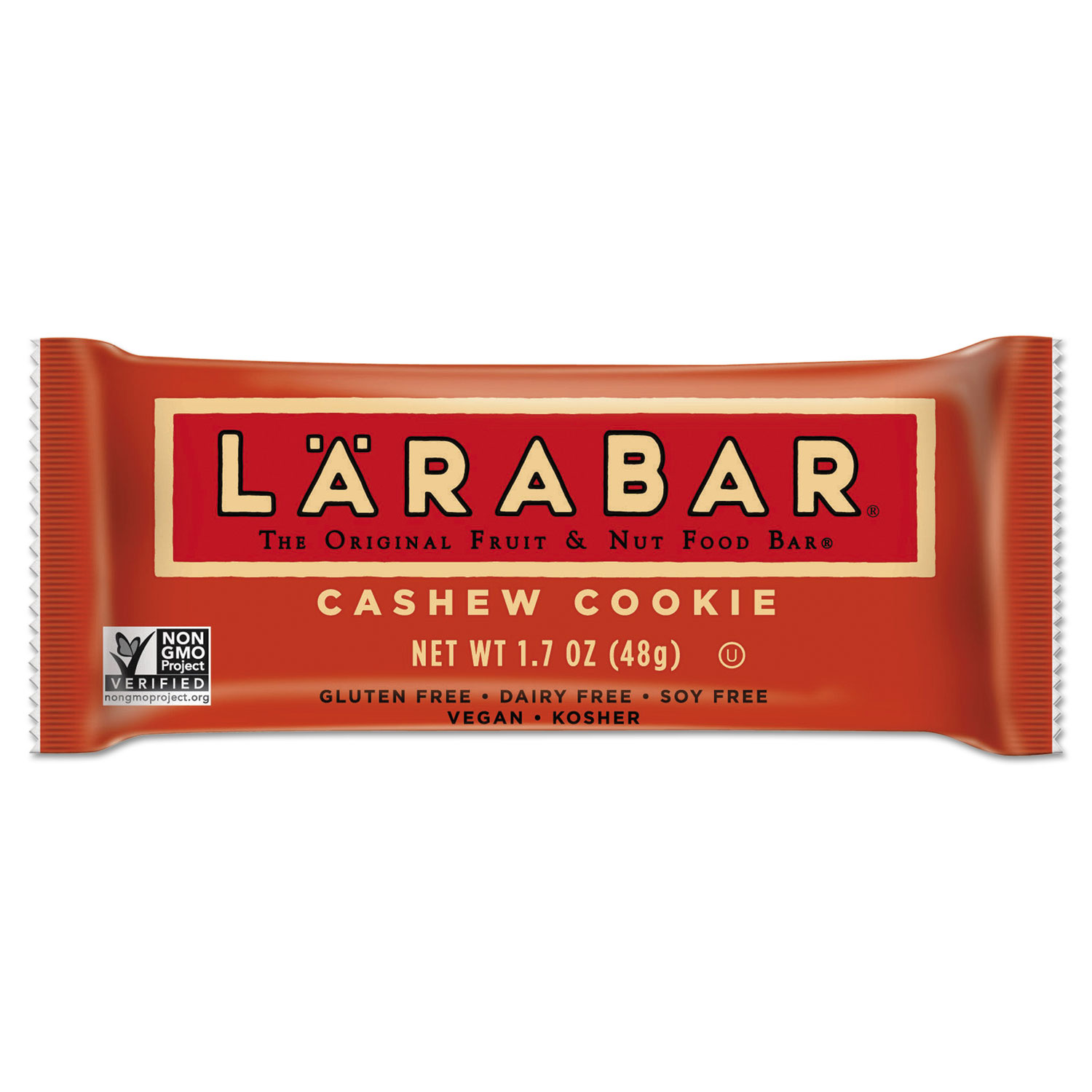 Larabar The Original Fruit and Nut Food Bar, Cashew Cookie, 1.7oz, 16/Box