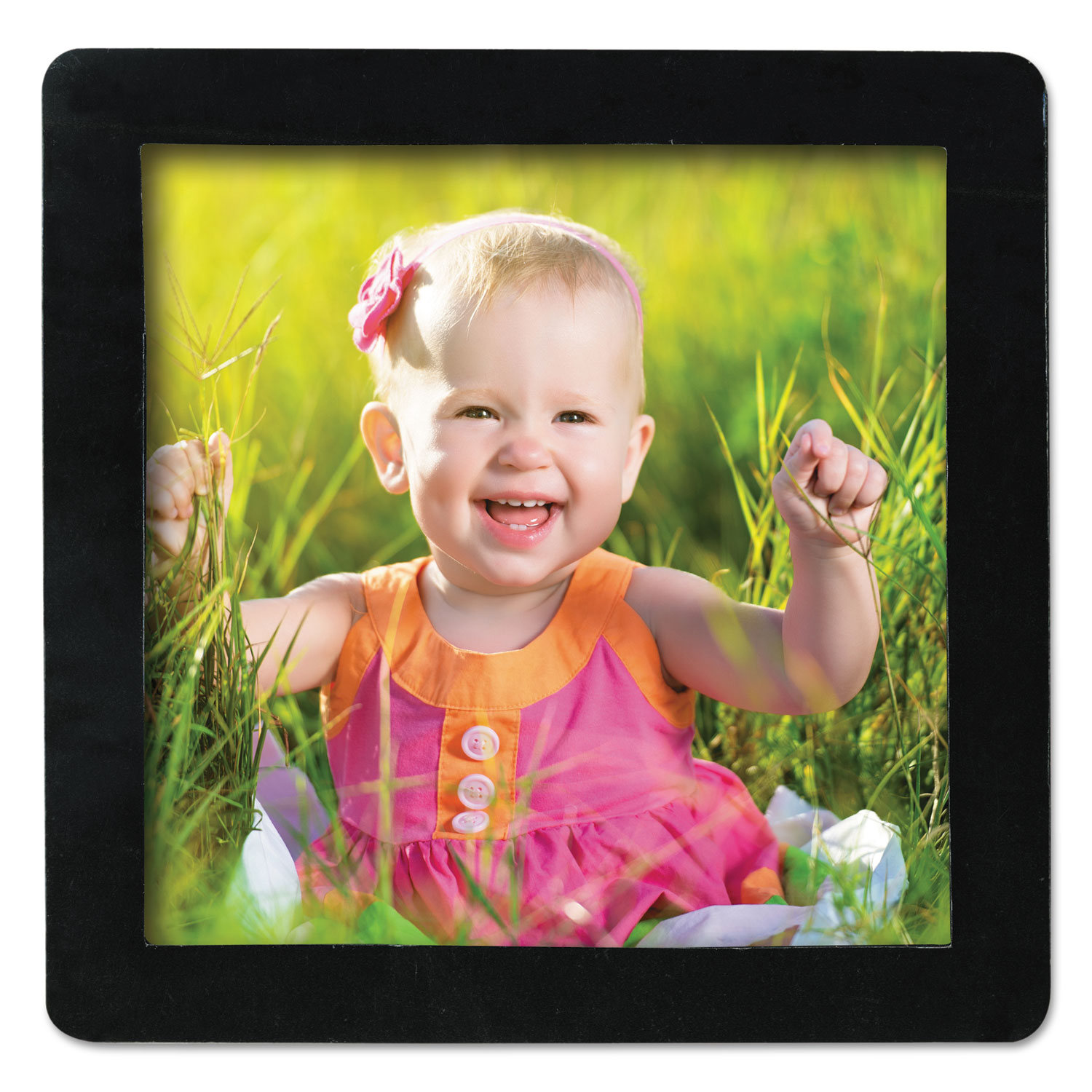 Magnetic Picture Frames, Black, 4 x 4, 4/Pack