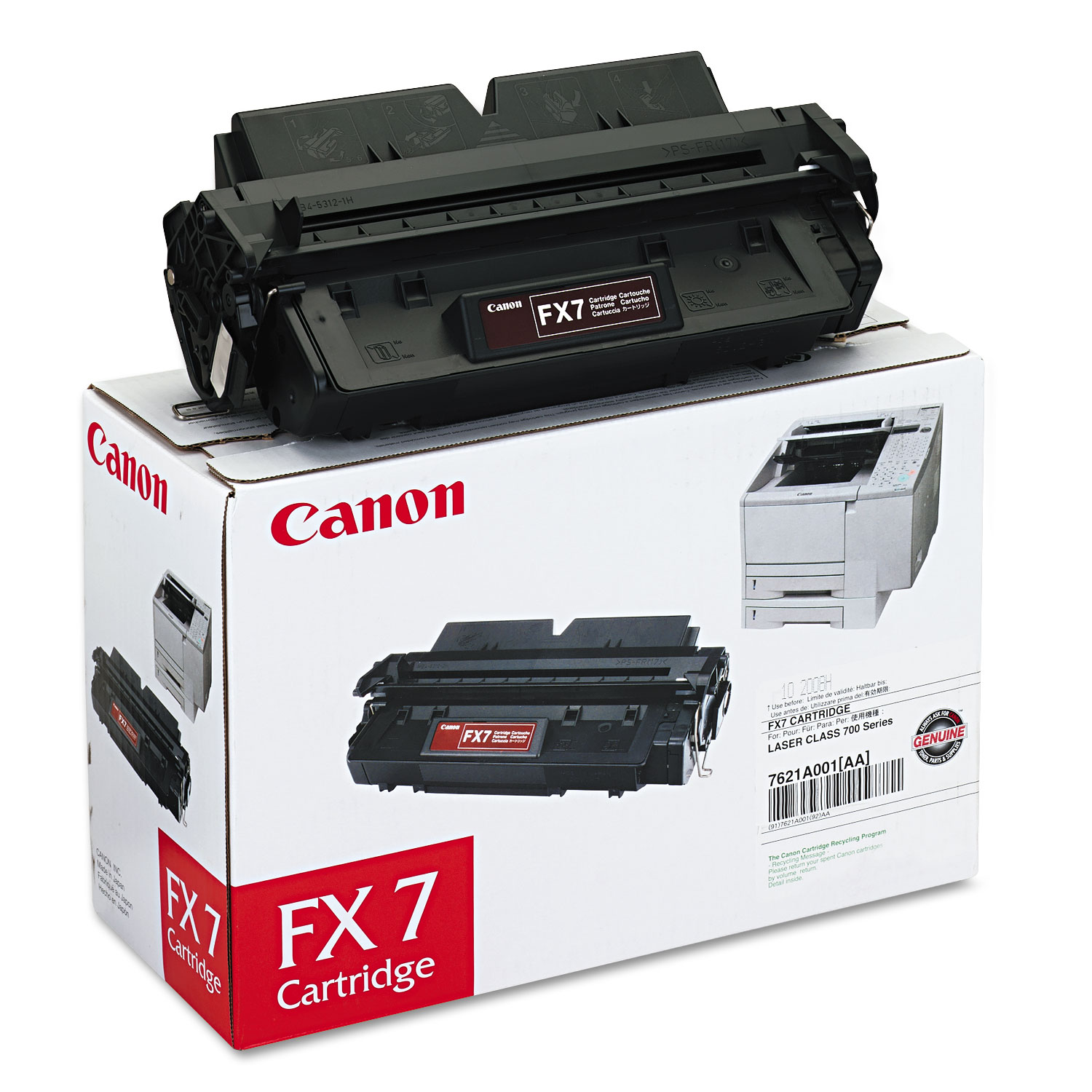  Canon 7621A001 7621A001AA (FX-7) Toner, 4500 Page-Yield, Black (CNM7621A001AA) 