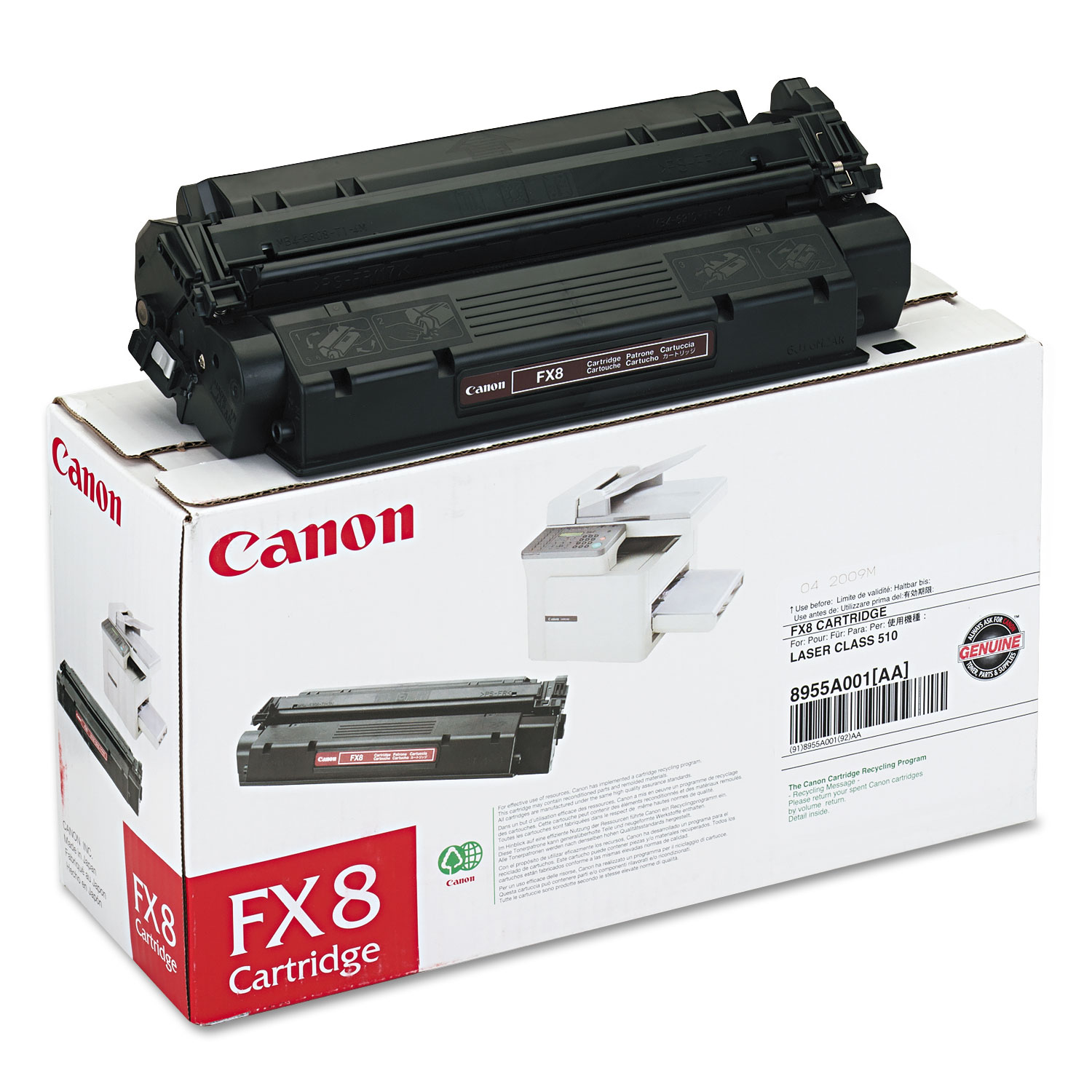  Canon 8955A001 8955A001 (FX-8) Toner, 3500 Page-Yield, Black (CNM8955A001) 
