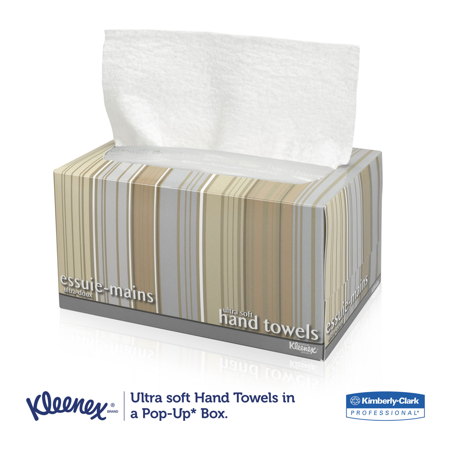 Ultra Soft Hand Towels, POP-UP Box, White, 70/Box, 18 Boxes/Carton