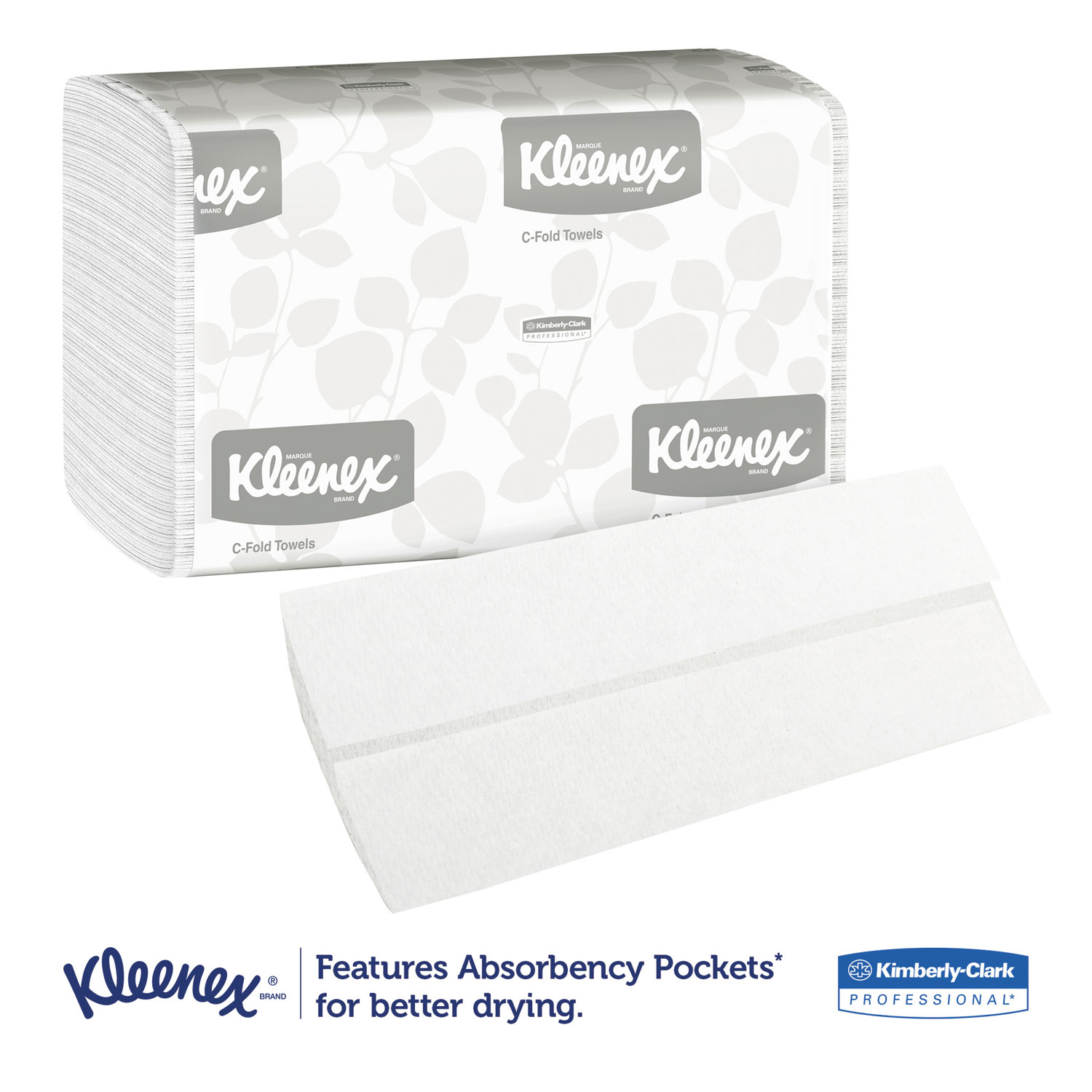C-Fold Paper Towels, 10 1/8 x 13 3/20, White, 150/Pack, 16 Packs/Carton