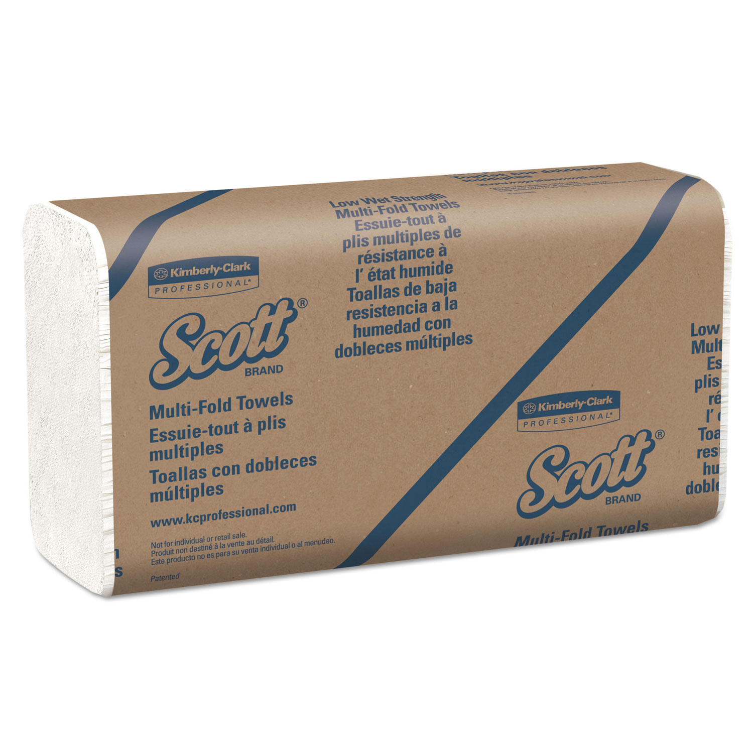  Scott KCC 01860 Essential Low Wet Strength Multi-Fold Towels, 9 2/5x9 1/5,White,250 Sheets,16/CT (KCC01860) 