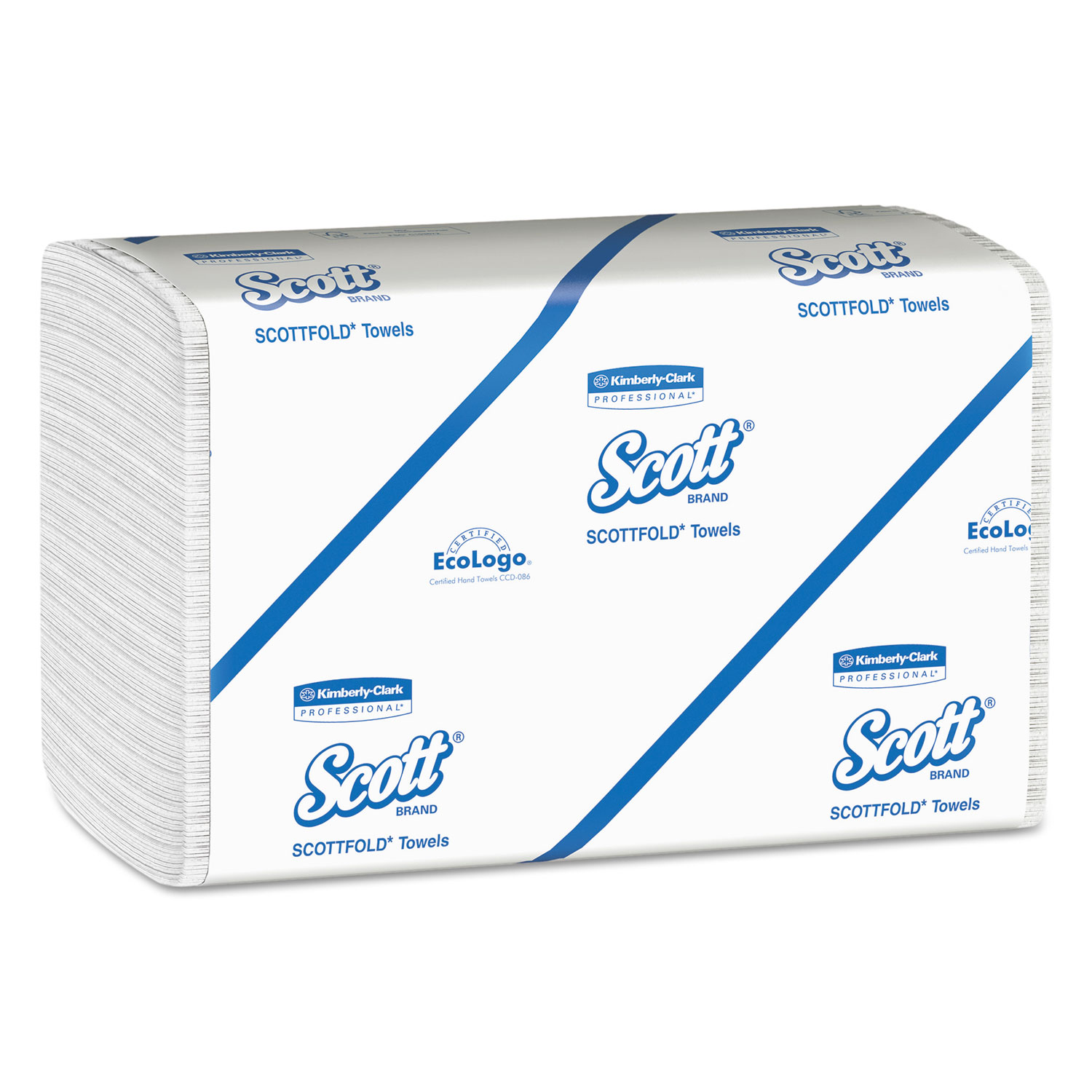  Scott 01960 Pro Scottfold Towels, 7 4/5 x 12 2/5, White, 175 Towels/Pack, 25 Packs/Carton (KCC01960) 