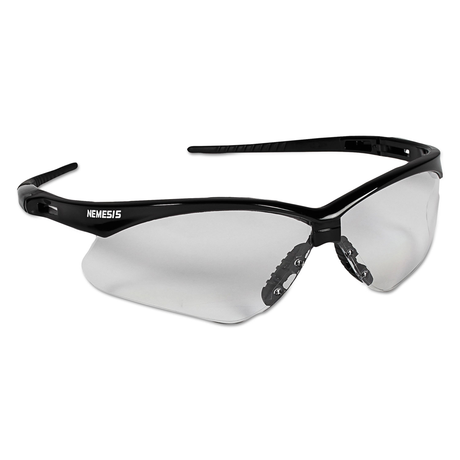  KleenGuard 3000354 Nemesis Safety Glasses, Black Frame, Clear Lens (KCC25676) 