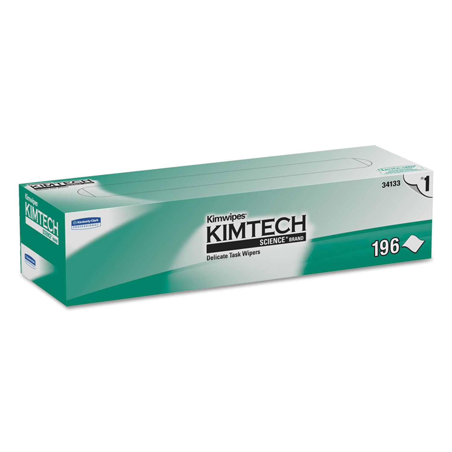  Kimtech KCC 34133 Kimwipes Delicate Task Wipers, 1-Ply, 11 4/5 x 11 4/5, 196/Box, 15 Boxes/Carton (KCC34133) 