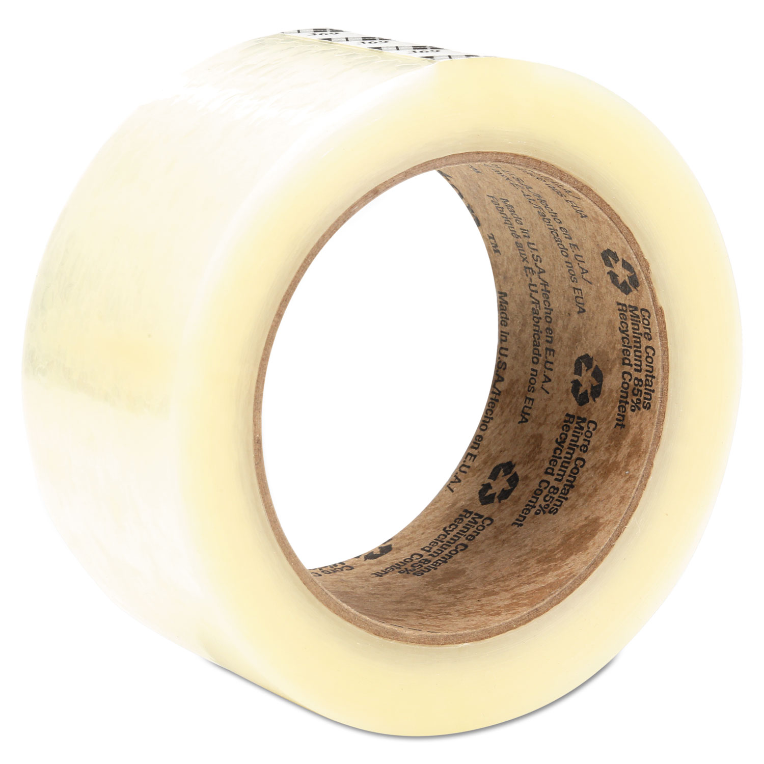 369 Packaging Tape, 48 mm x 100 m, 3 Core, Clear, 36/Carton