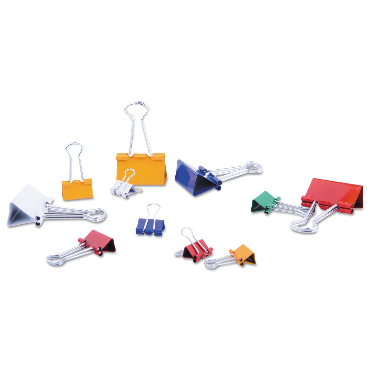 Assorted Binder Clips, Mini/Small/Medium, Assorted Colors, 30/Pack