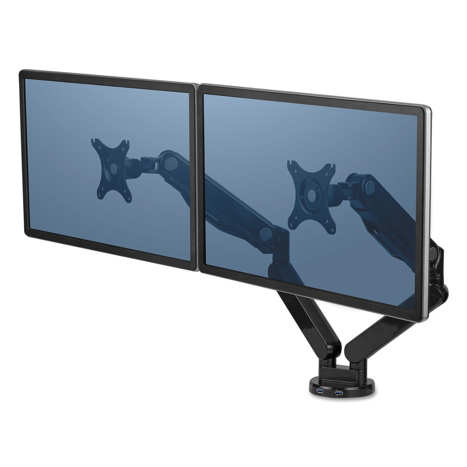 Platinum Series Dual Monitor Arm, 33 1/2 x 6 x 24 1/2, Black