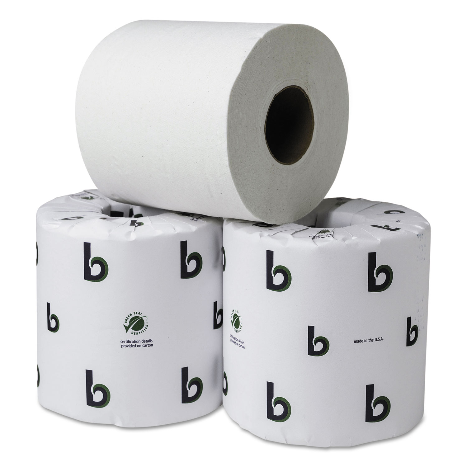 Boardwalk Green Plus Bathroom Tissue, White, 2 Ply, 500 Sheets, 80/Carton