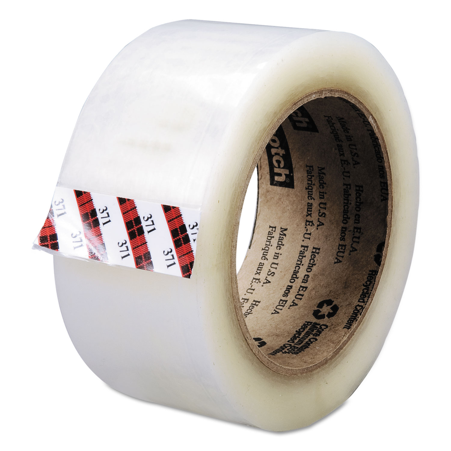 Box Sealing Tape, 48 mm x 100 m, 3 Core, Clear, 36/Carton