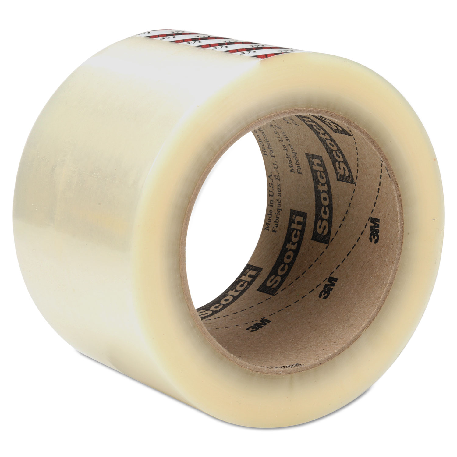 Box Sealing Tape, 72 mm x 100 m, 3 Core, Clear, 24/Carton
