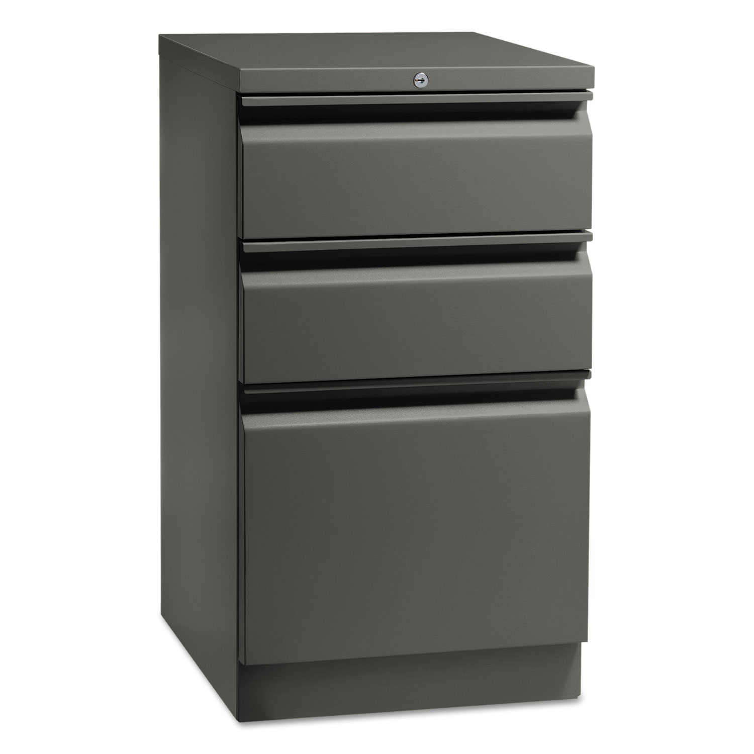 Flagship Mobile Box/Box/File Pedestal with R Pulls, 15w x 16 7/8d, Charcoal