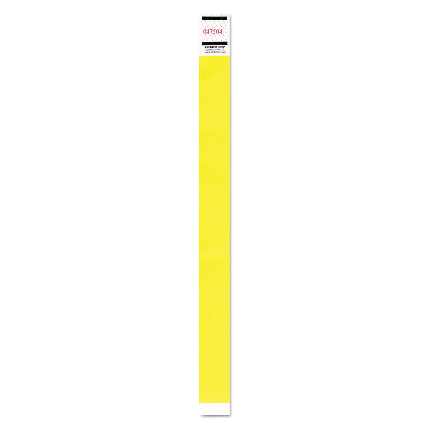 Crowd Management Wristband, Sequential Numbers, 9 3/4 x 3/4, Neon Yellow,500/PK