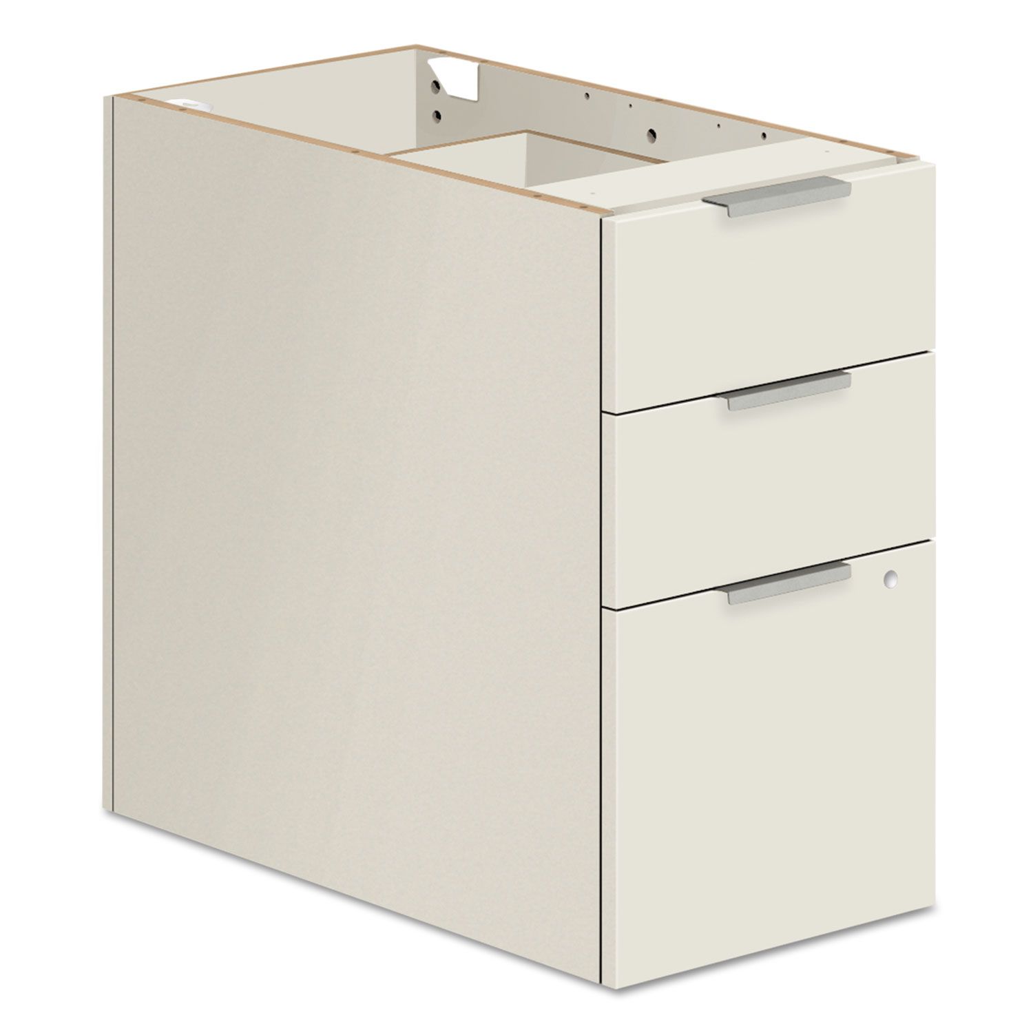 Voi Box/Box/File Support Pedestal, 16w x 24d x 28 1/2h, Brilliant White