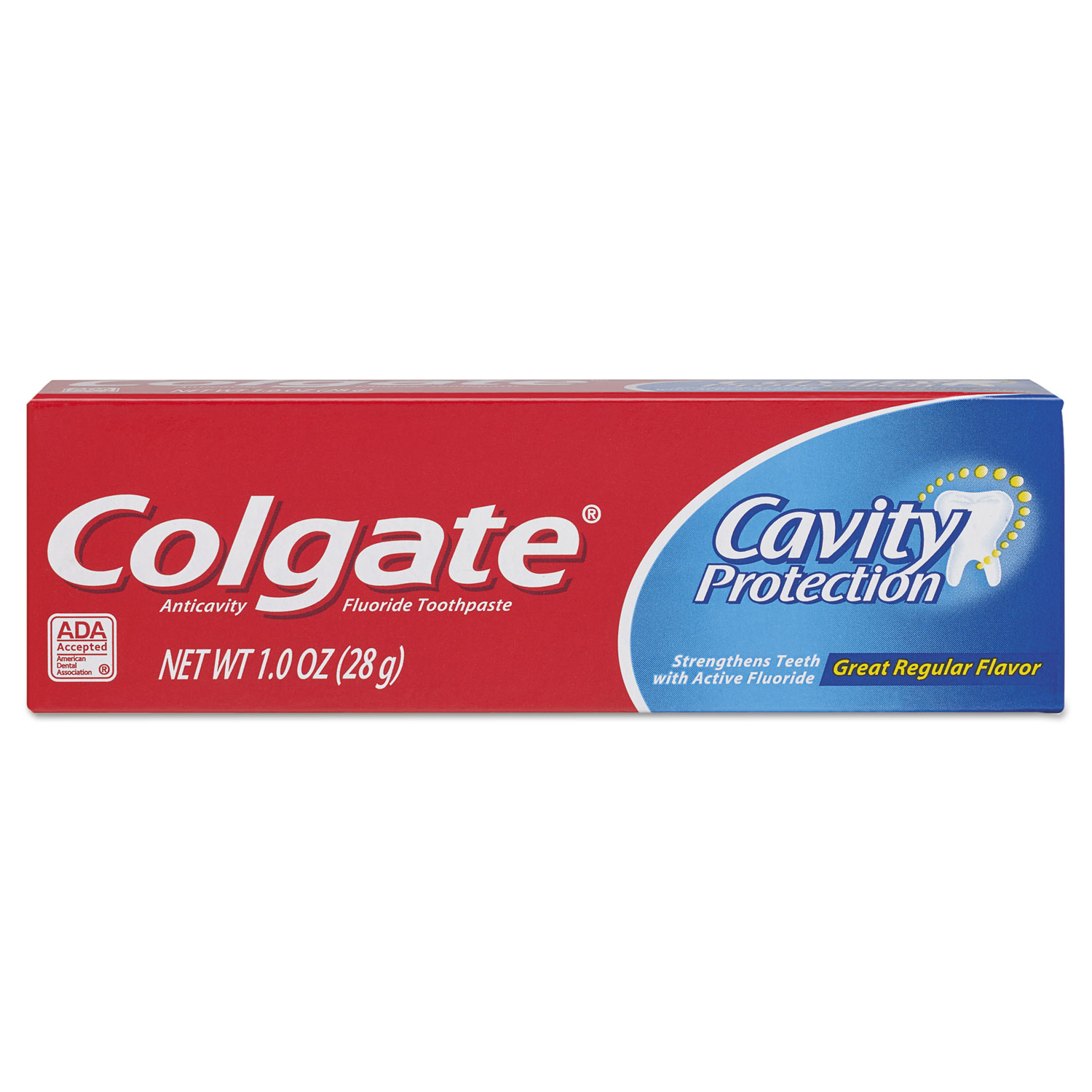 Cavity Protection Toothpaste, Regular Flavor, 1 oz Tube, 24/Carton