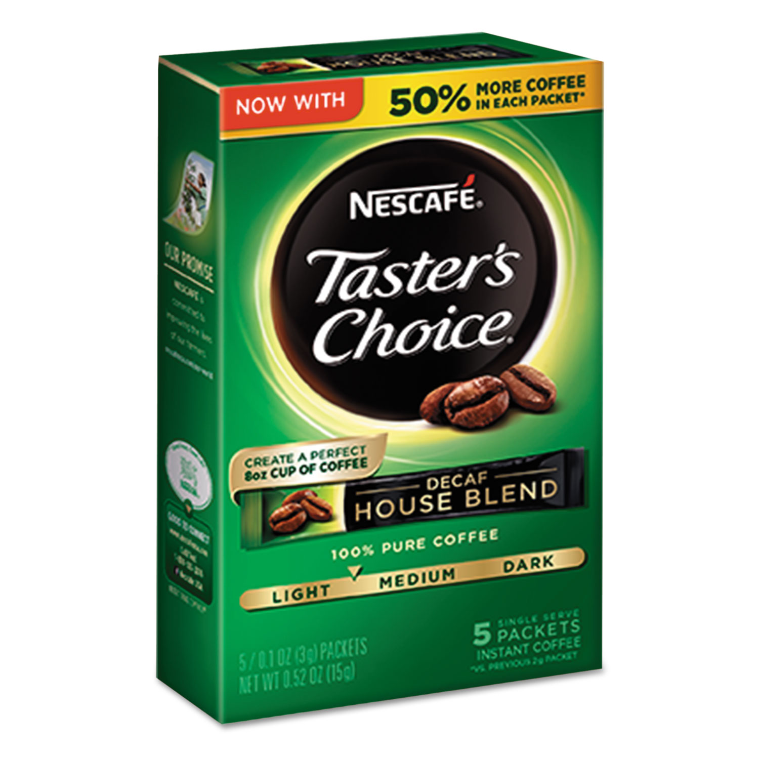  Nescafé 86073 Taster's Choice Decaf House Blend Instant Coffee, 0.1oz Stick, 5/Box, 12 Bx/Ctn (NES86073) 