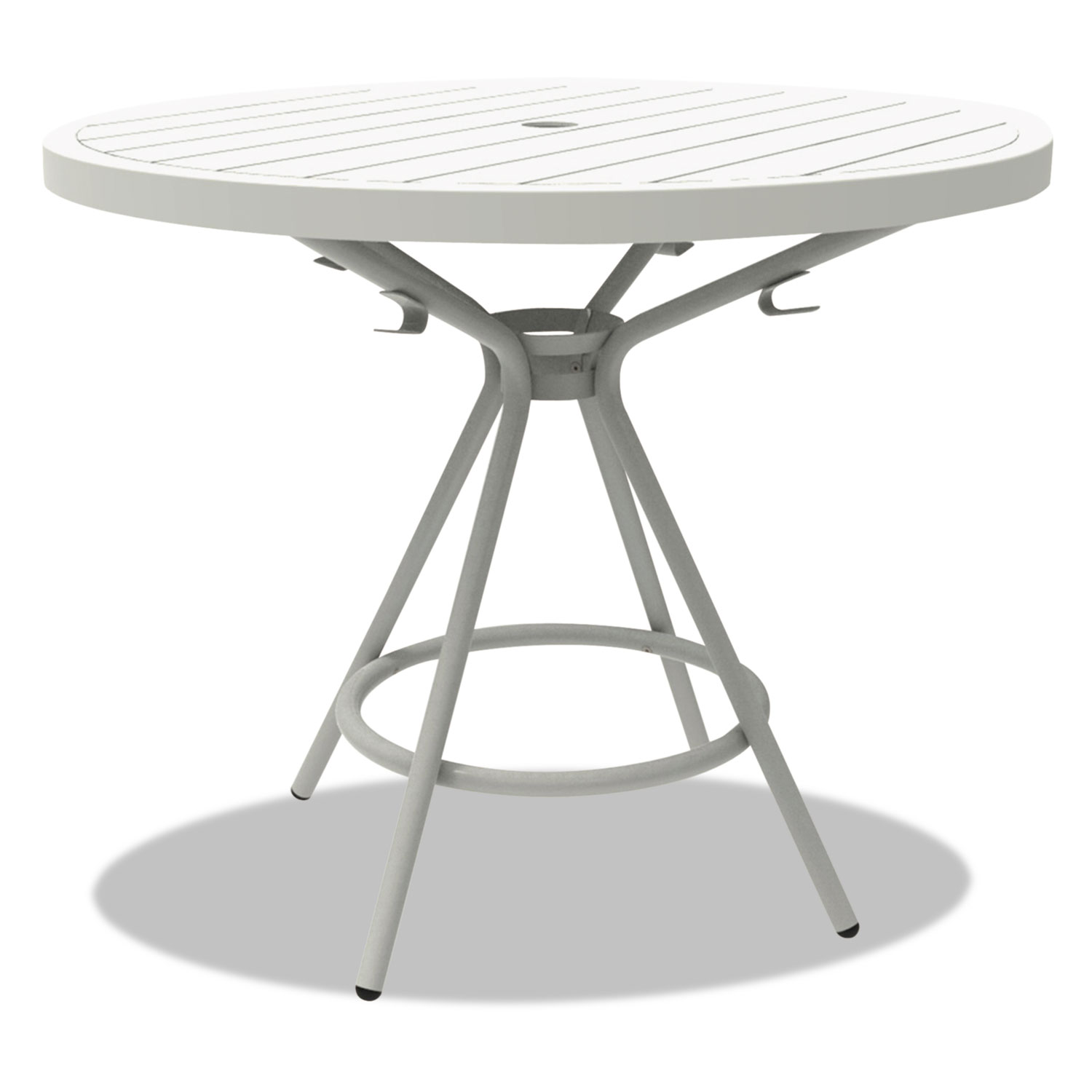 CoGo Tables, Steel, Round, 30 Diameter x 29 1/2 High, White
