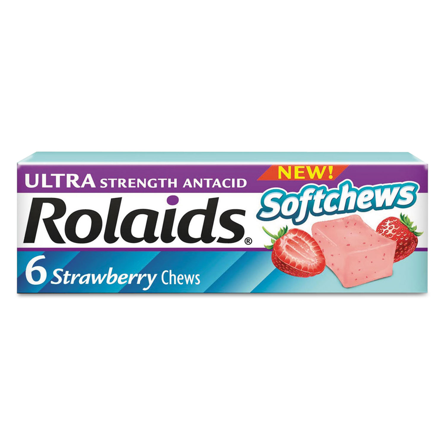  Rolaids R10309 Ultra Strength Antacid Softchews, Strawberry, 6/Pack, 12 Packs/Box (LILR10309) 