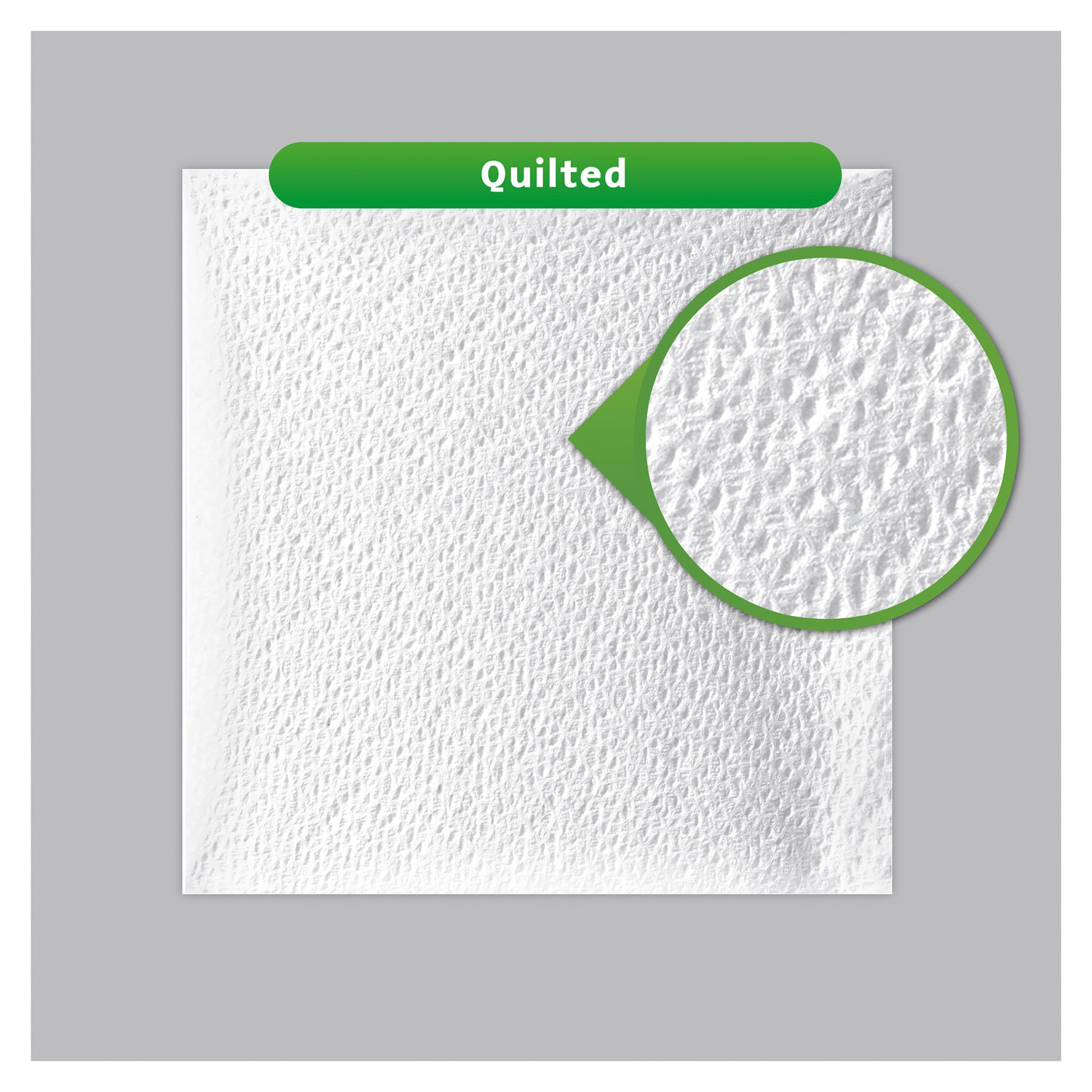 Quilted Napkins, 1-Ply, 12 1/10 x 12, White, 200/Pack