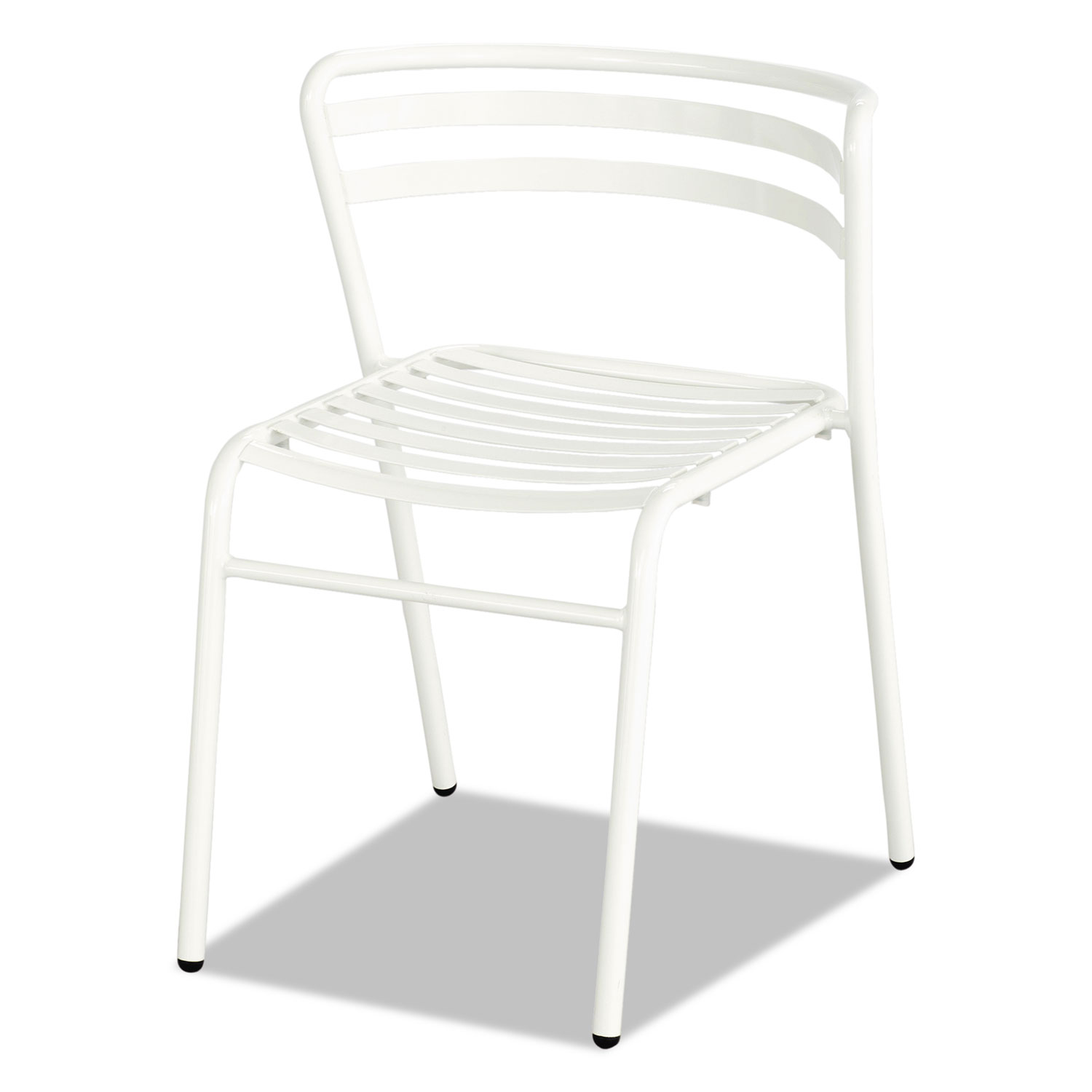 CoGo Steel Outdoor/Indoor Stack Chair, White, 2/Carton