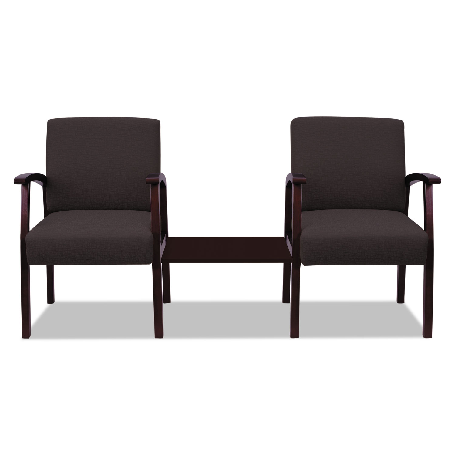 Alera Reception Lounge 700 Series Guest Chair, Mahogany/Black
